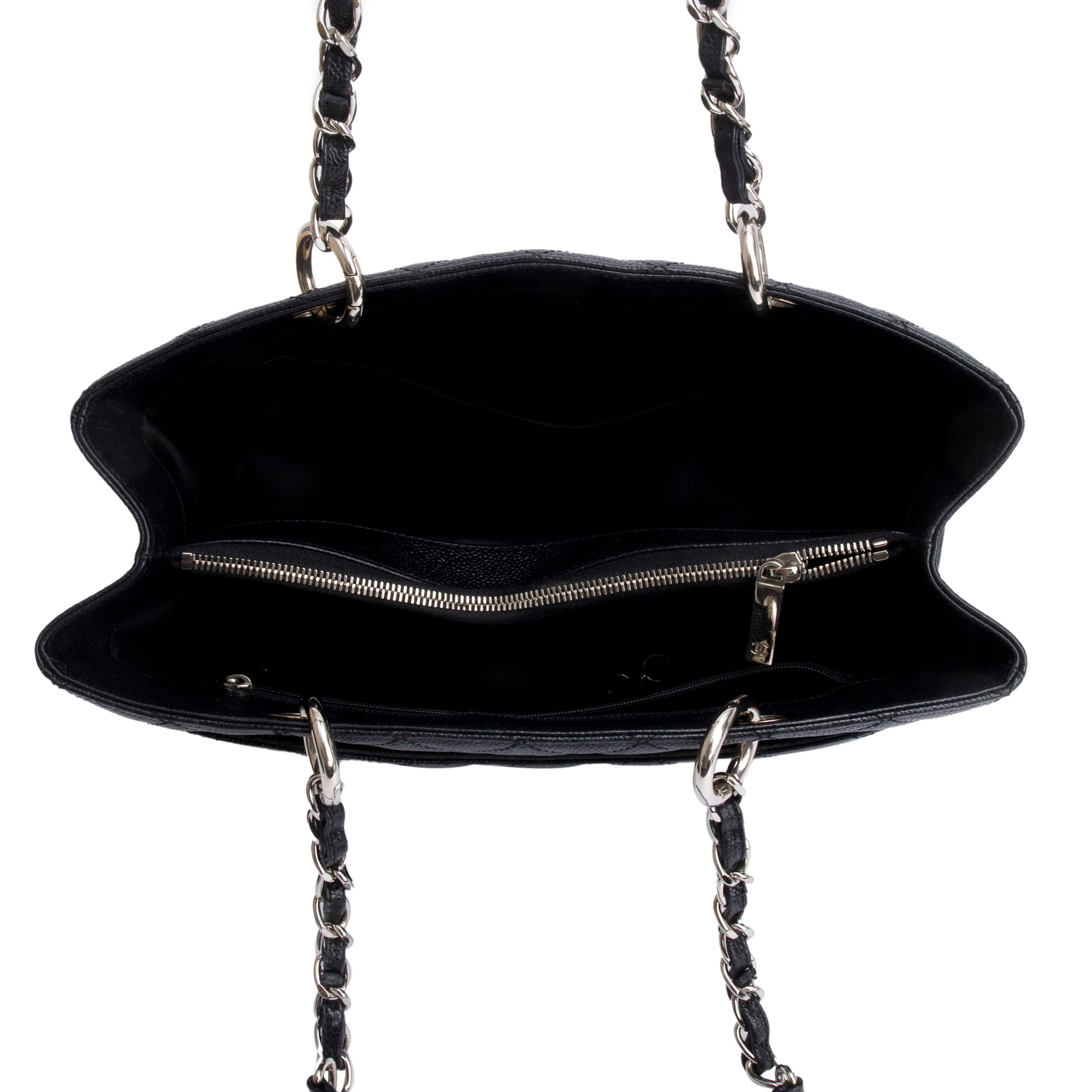 Chanel Black Caviar Leather Grand Shopping Tote (GST) w/ Authenticity Card