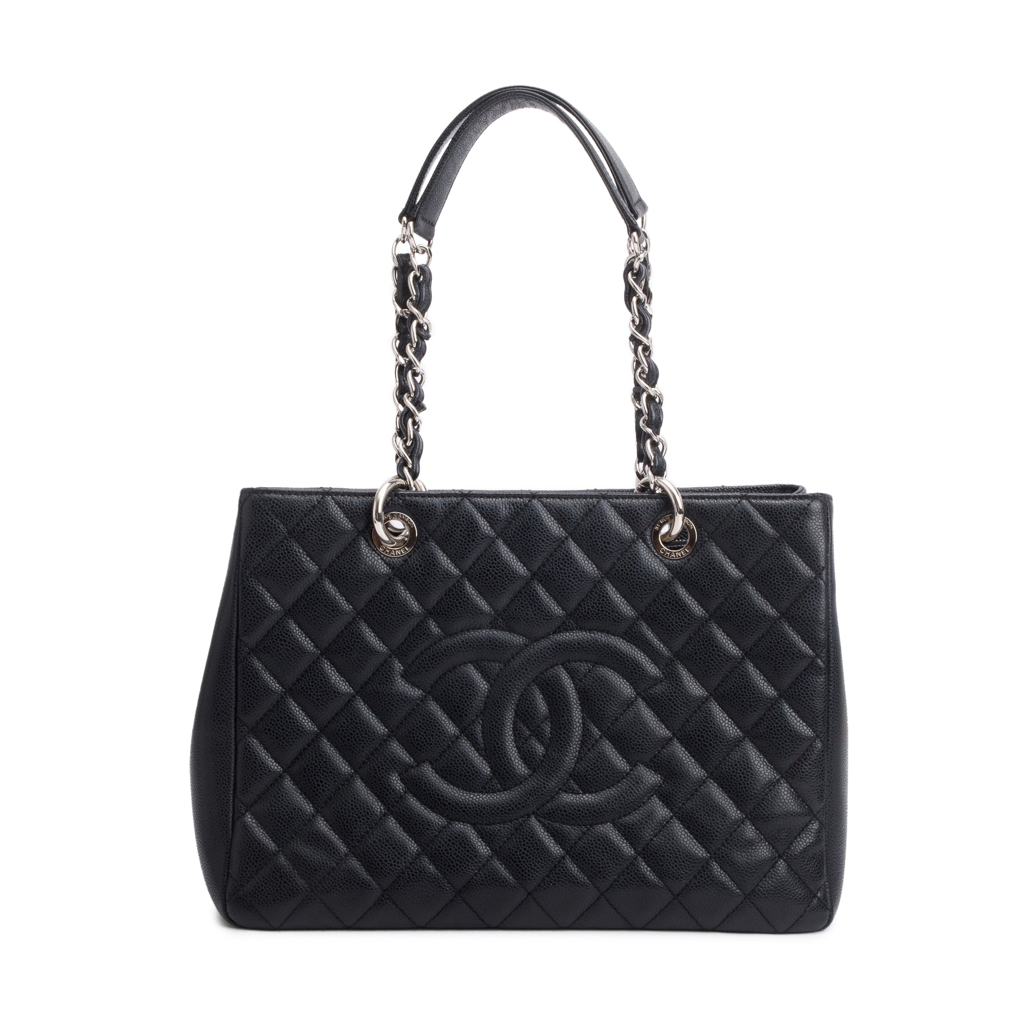 Chanel Black Caviar Leather Grand Shopping Tote (GST)