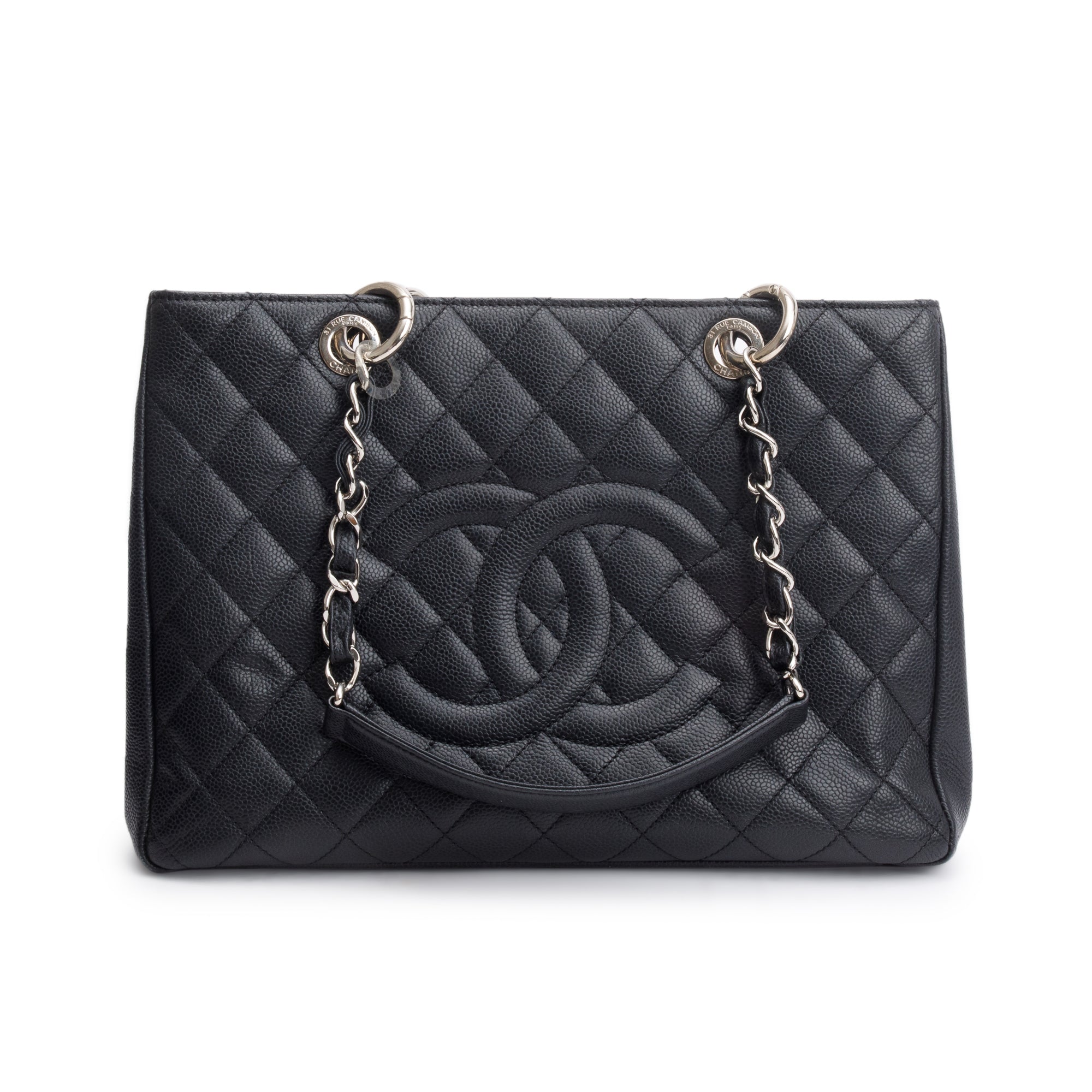 Chanel Black Caviar Leather Grand Shopping Tote (GST)