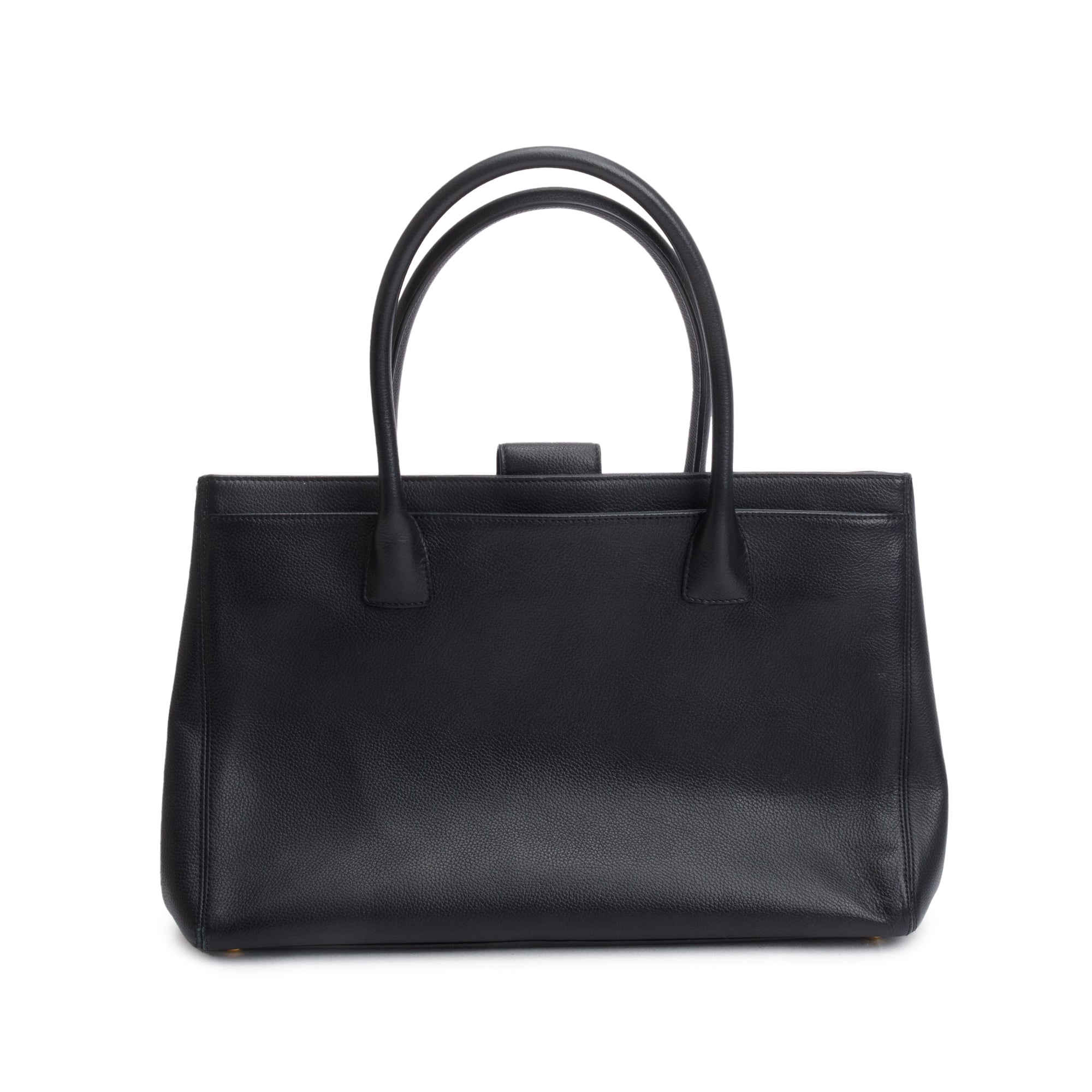 Chanel Black Caviar Leather Medium Executive Cerf Tote w/ Pouch & Strap