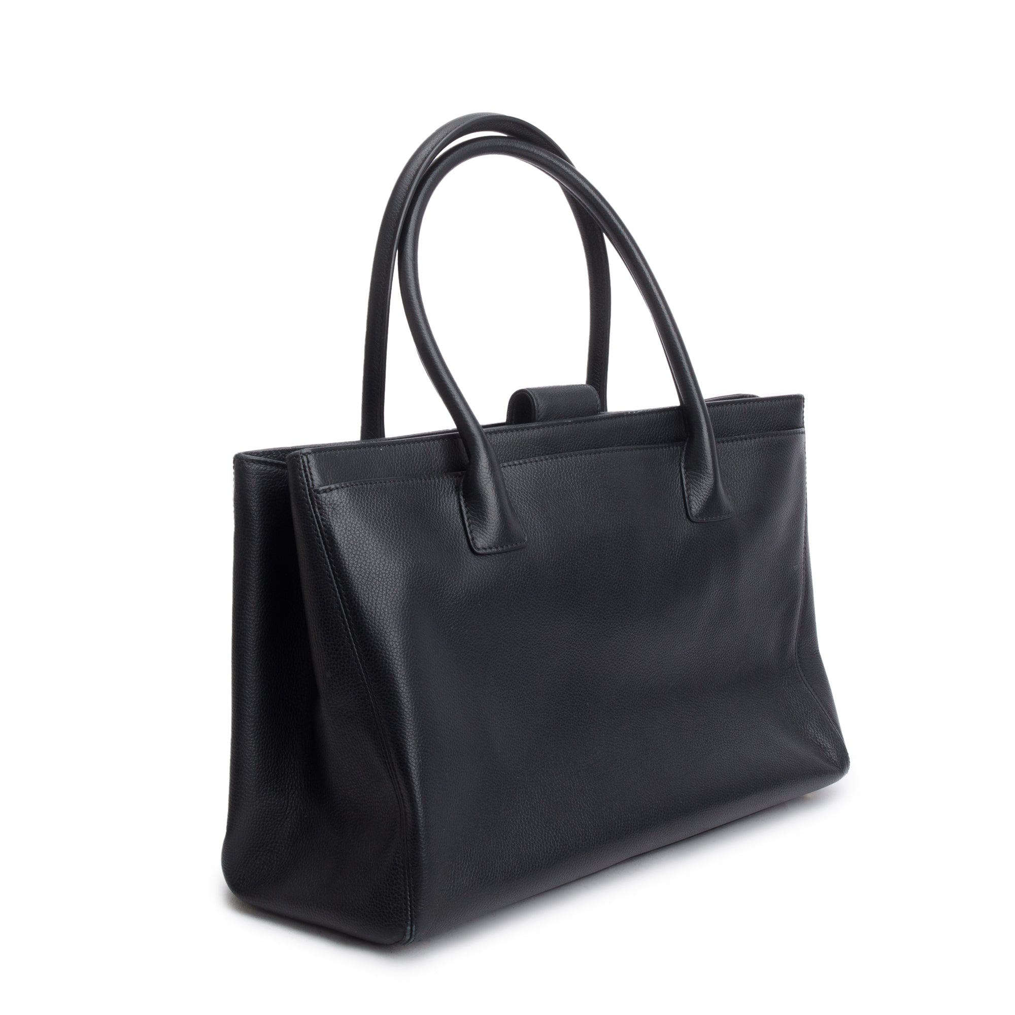 Chanel Black Caviar Leather Medium Executive Cerf Tote w/ Pouch & Strap