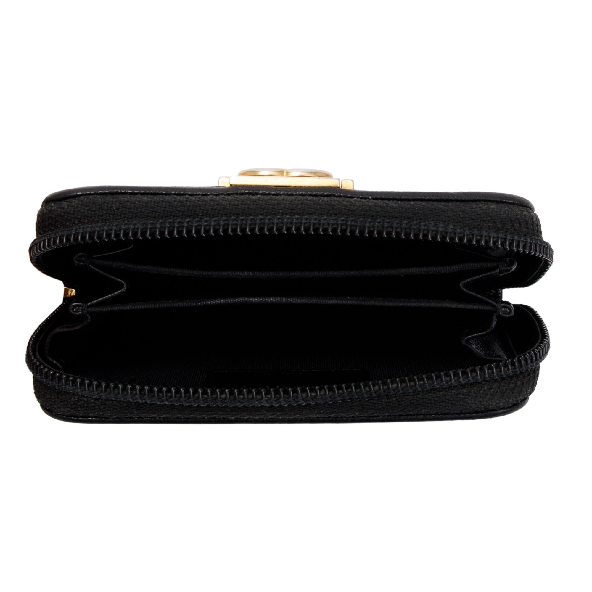 Chanel Black Caviar Leather Zip Around Boy Coin Purse