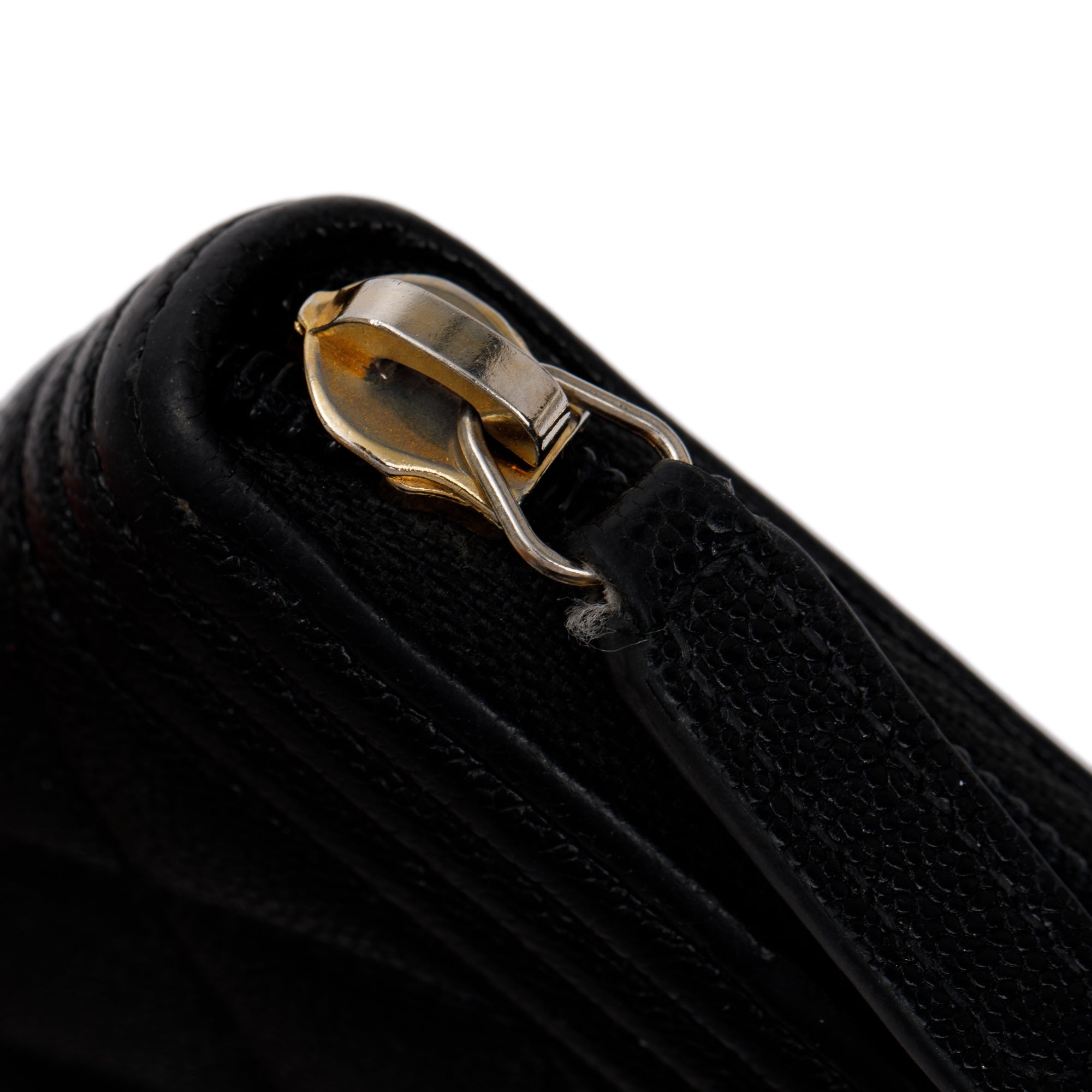 Chanel Black Caviar Leather Zip Around Boy Coin Purse