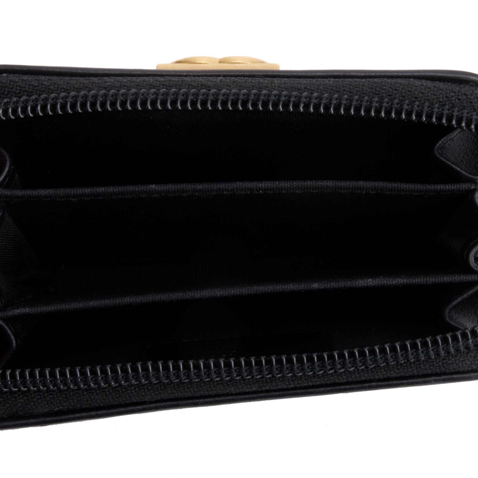 Chanel Black Caviar Leather Zip Around Boy Coin Purse w/ Box & Authenticity Card