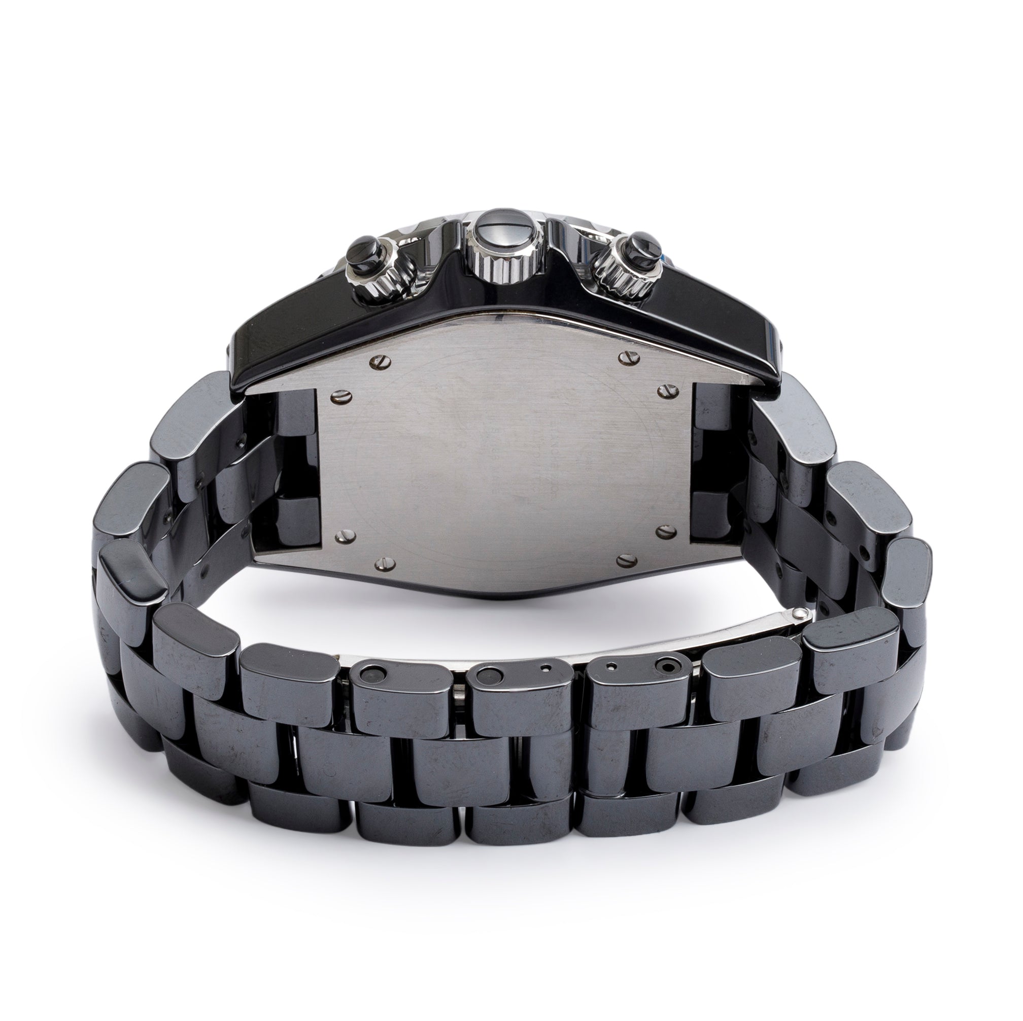 Chanel Black Ceramic Diamond Bezel Chronograph J12 41 MM Automatic Watch