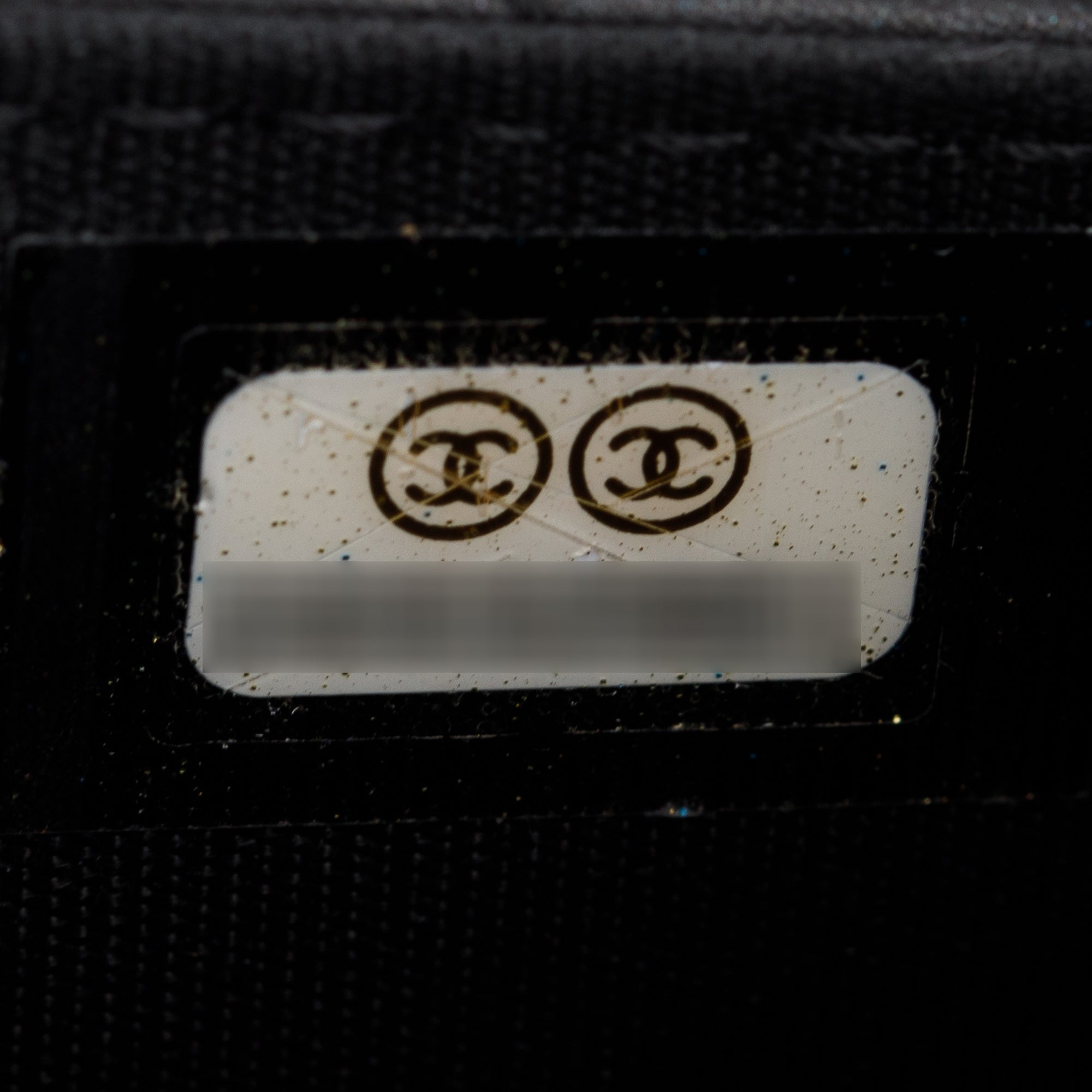 Chanel Black Chevron Boy Wallet on Chain w/ Box, Authenticity Card & Receipt