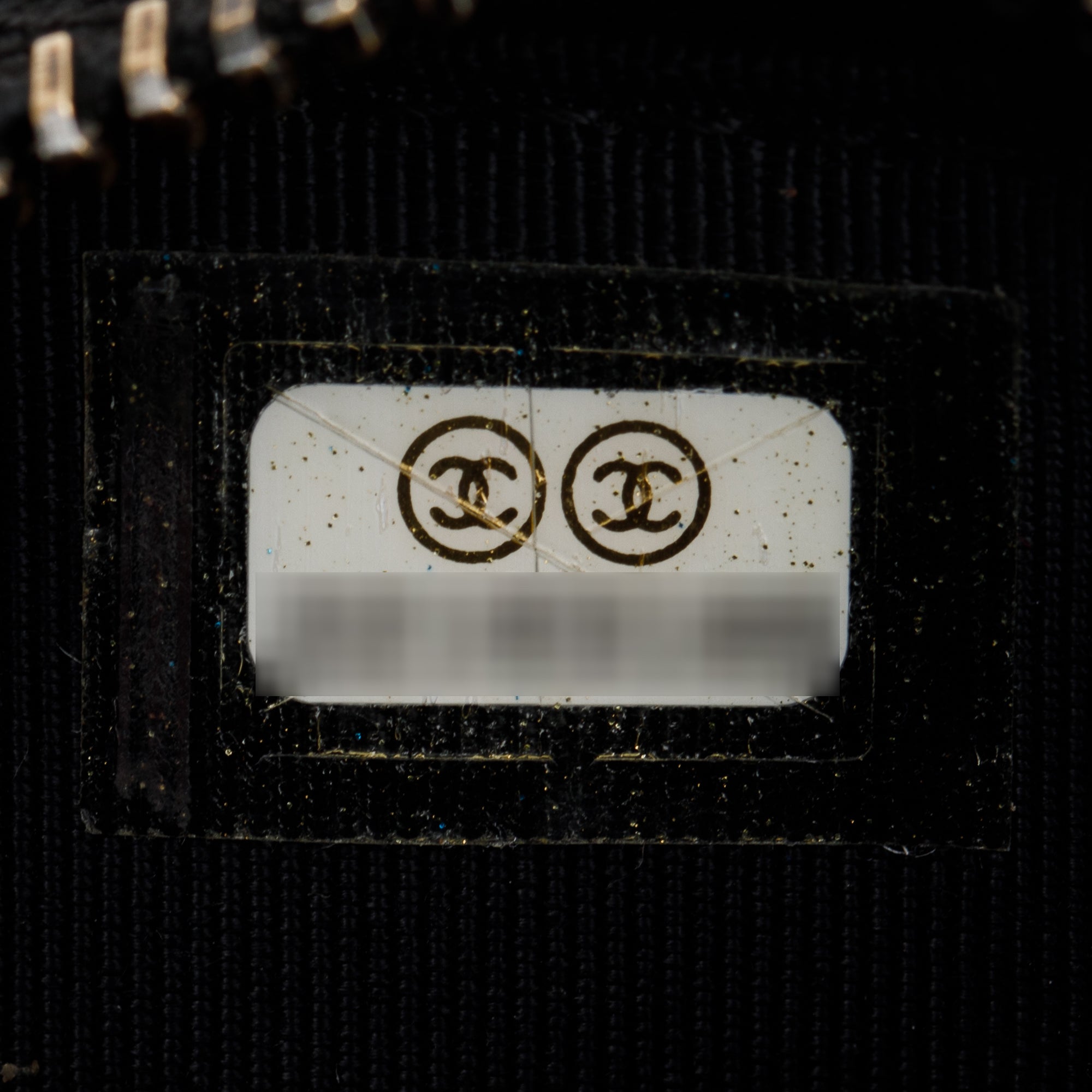 Chanel Black Chevron Calfskin Leather Classic Zipped Coin Purse w/ Box