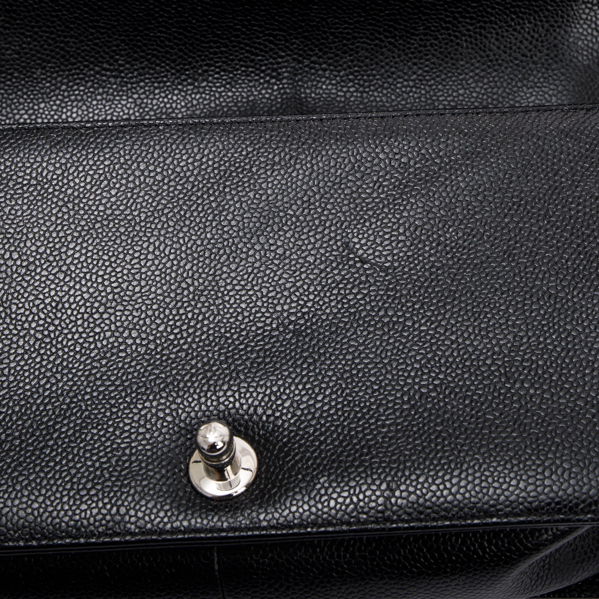 Chanel Black Chevron Caviar Medium Boy Bag w/ Box & Authenticity Card