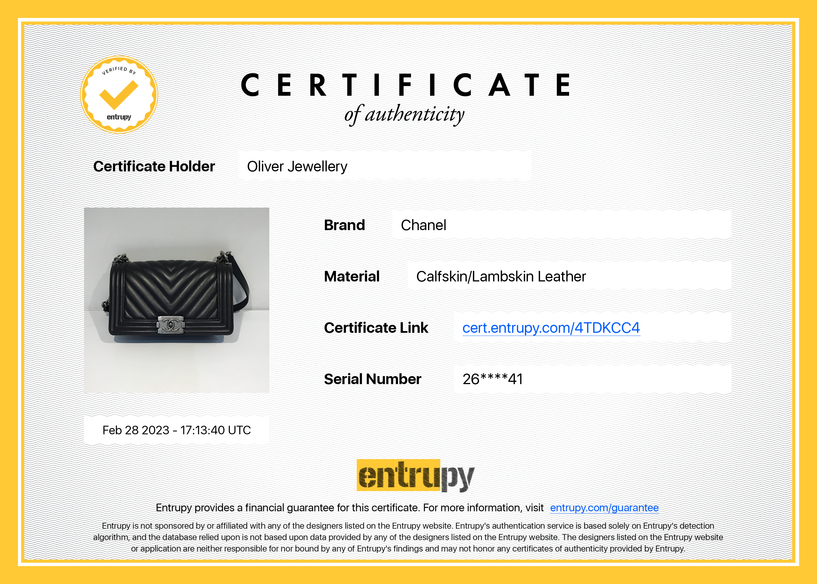 Chanel Black Chevron Lambskin Medium Boy Bag