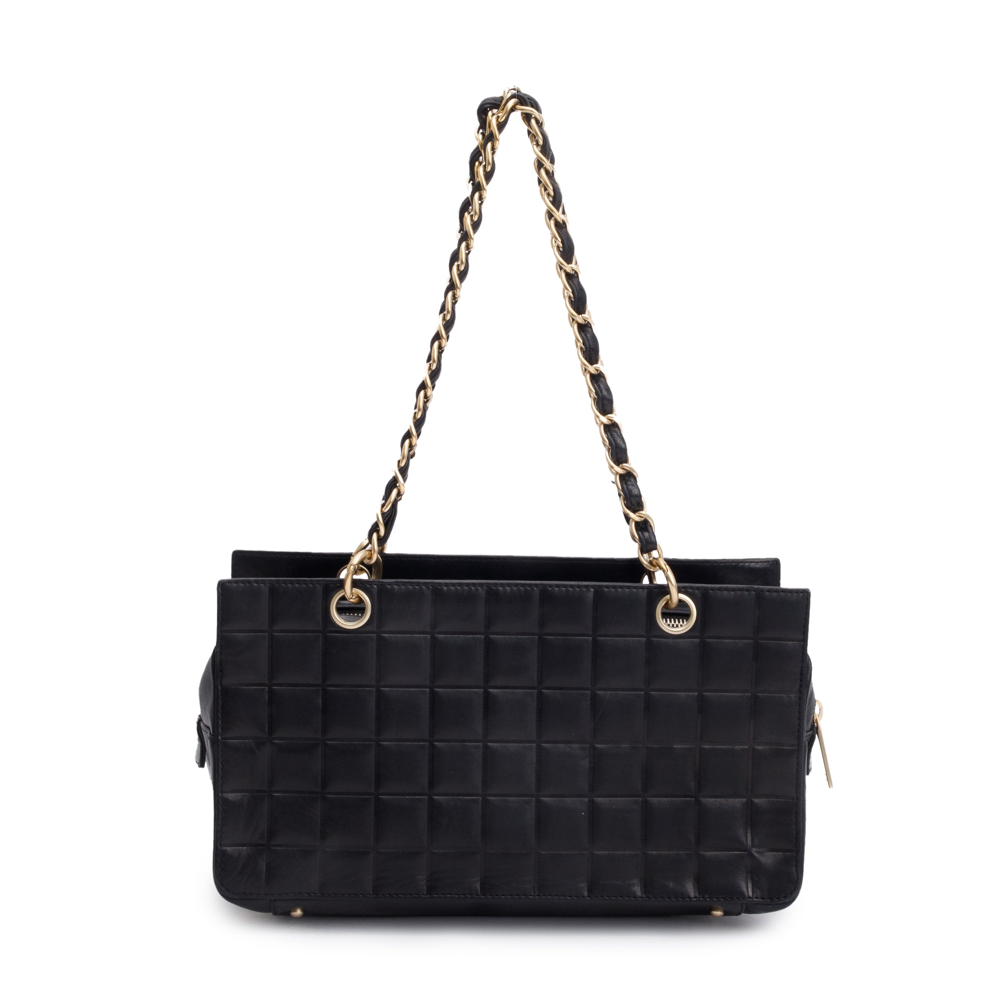 Chanel Black Chocolate Bar Quilted Leather Petit Timeless Tote w/ Box & Authenticity Card