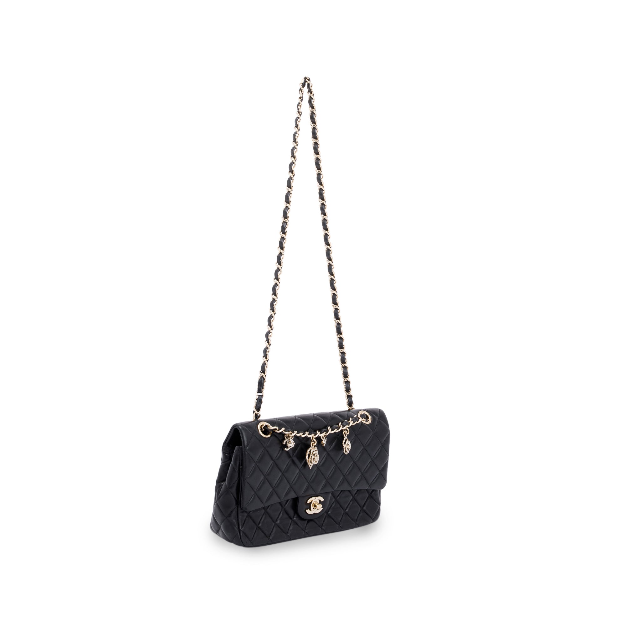 Chanel Black Classic Medium Valentine Flap Bag