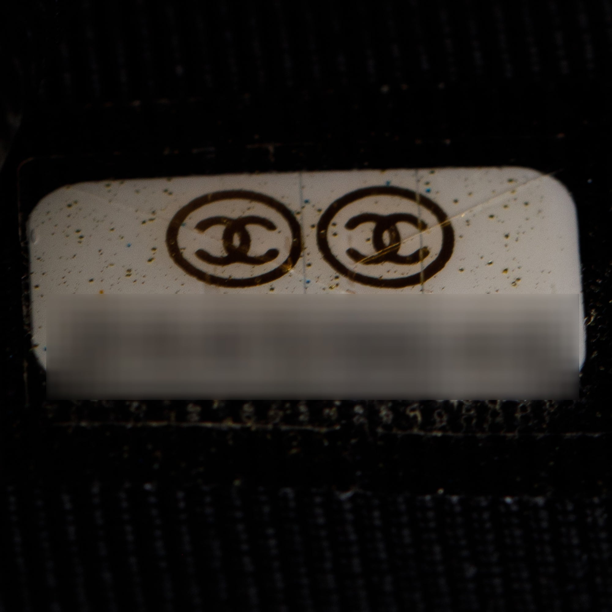 Chanel Black Iridescent Caviar Leather Chevron Wallet on Chain w/ Box & Authenticity Card