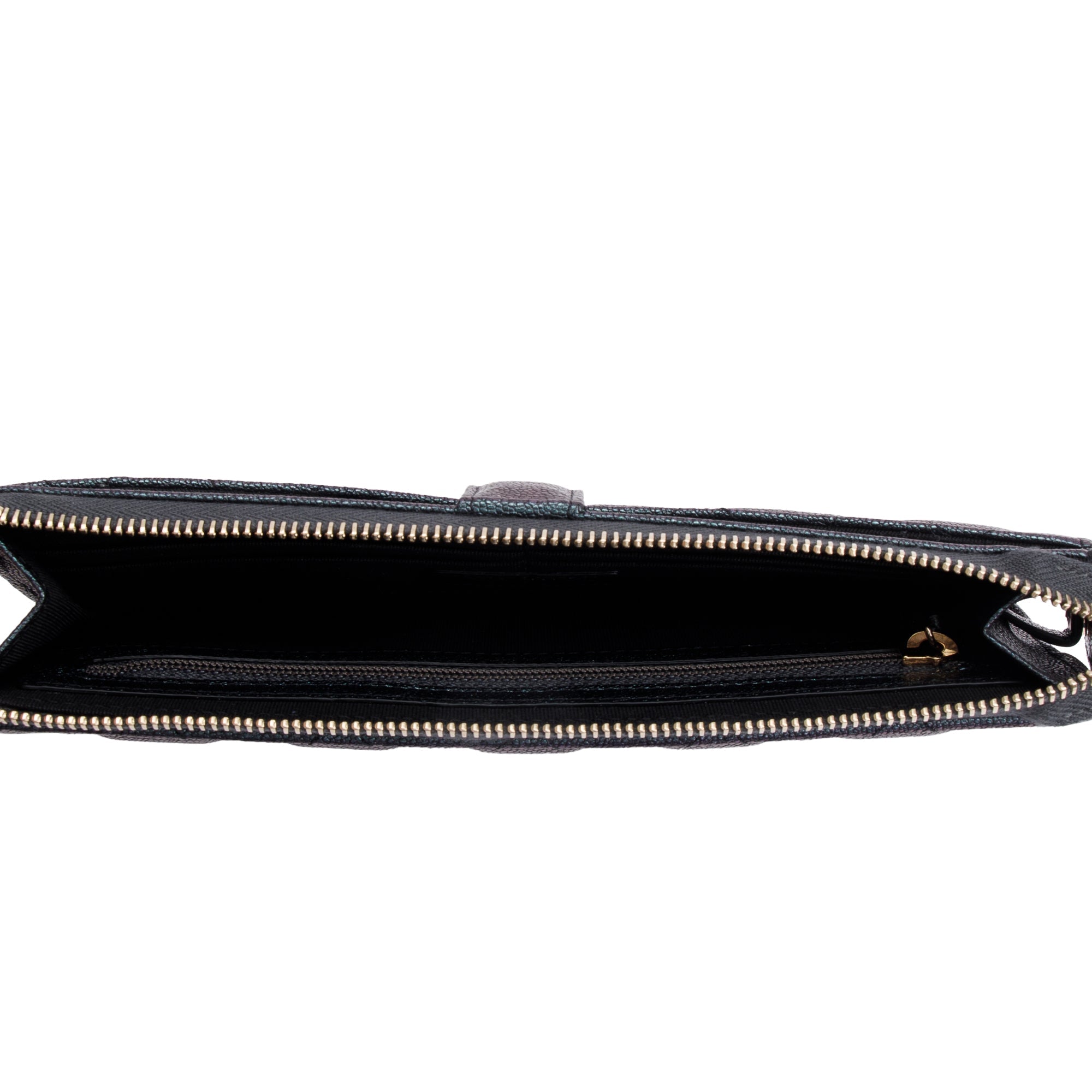 Chanel Black Iridescent Caviar Leather Classic Pouch with Handle w/ Box & Authenticity Card