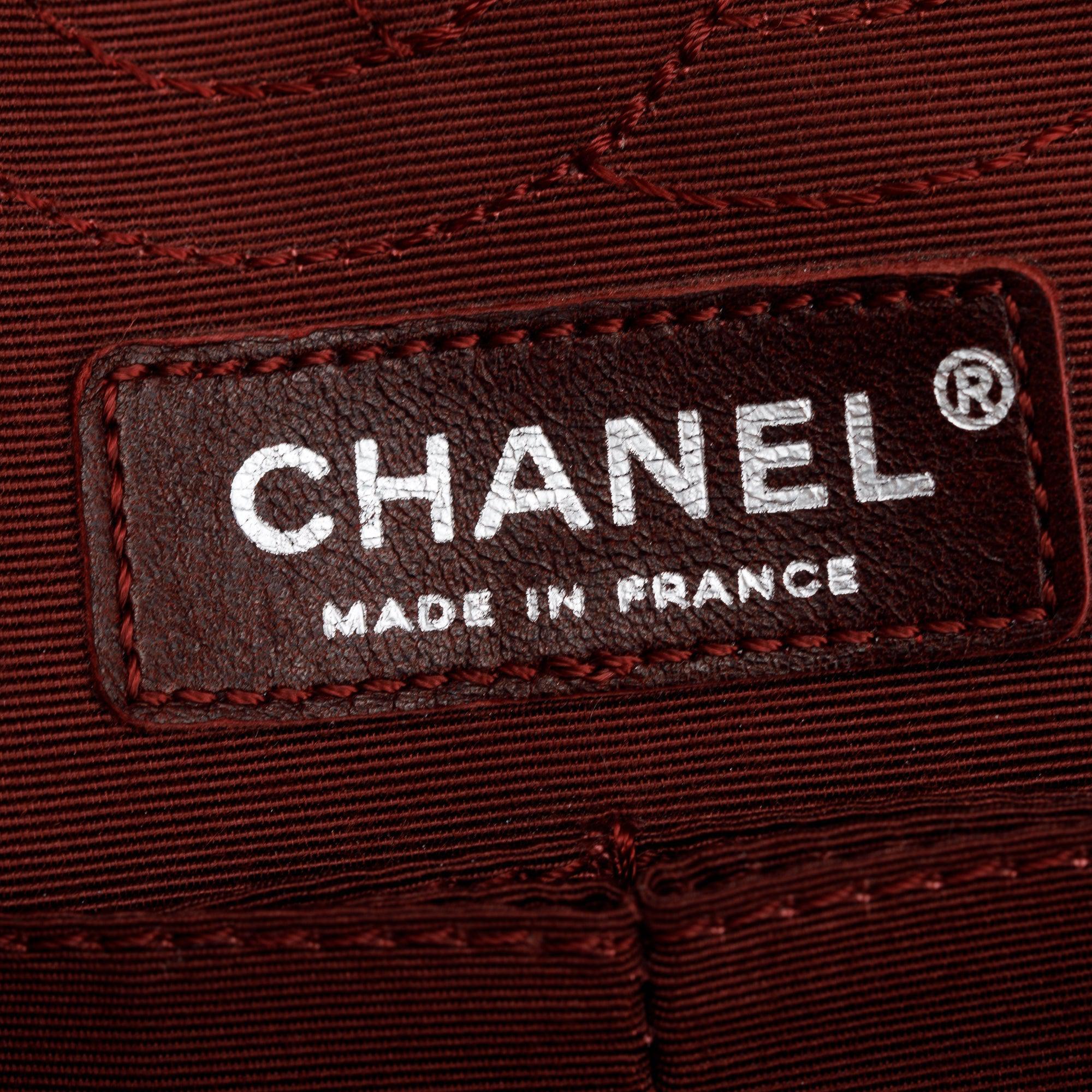 Chanel Black Jersey Coco's Croc 2.55 Reissue East/West Double Flap Bag w/ Authenticity Card