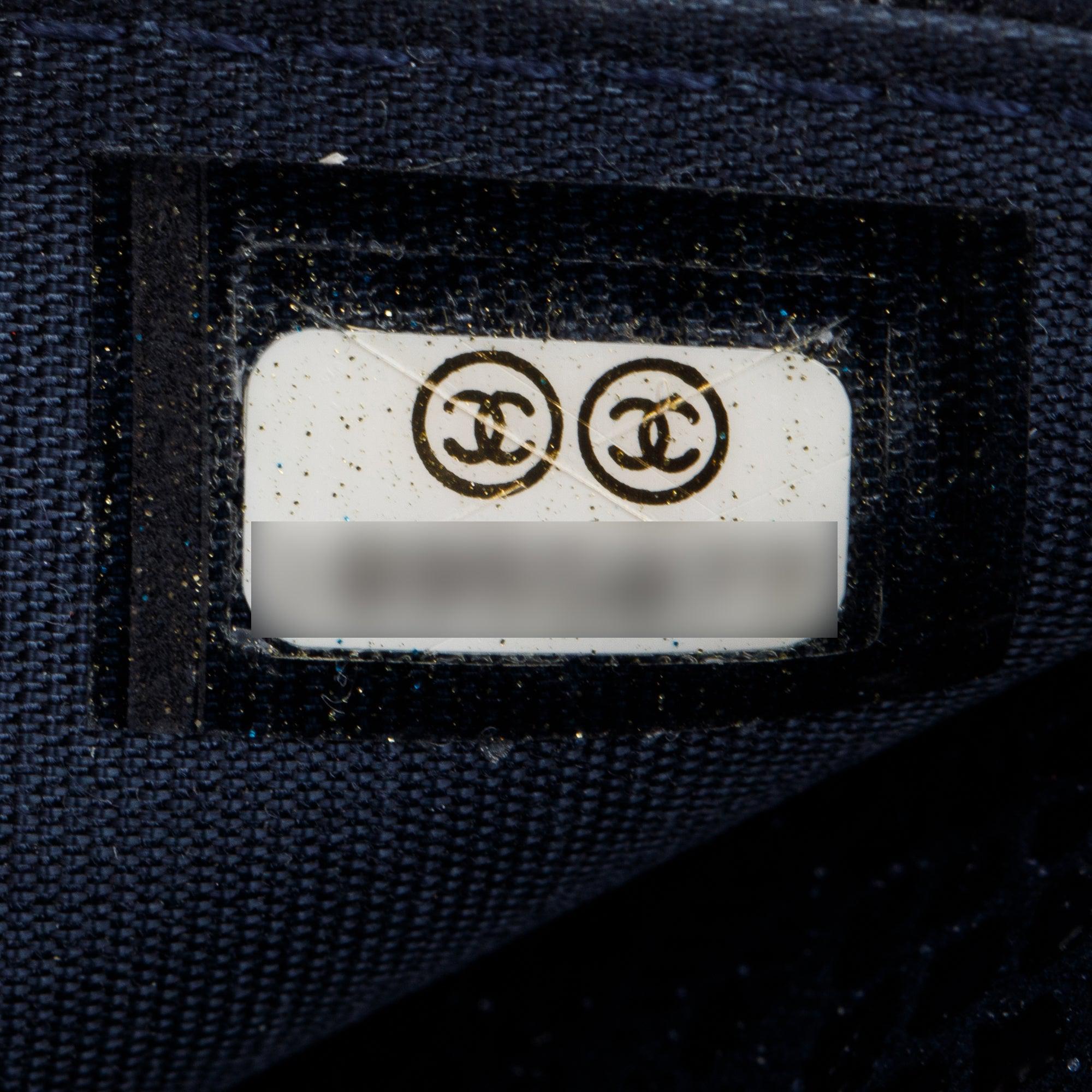 Chanel Black Lace Goatskin Classic Wallet on Chain w/ Box & Authenticity Card