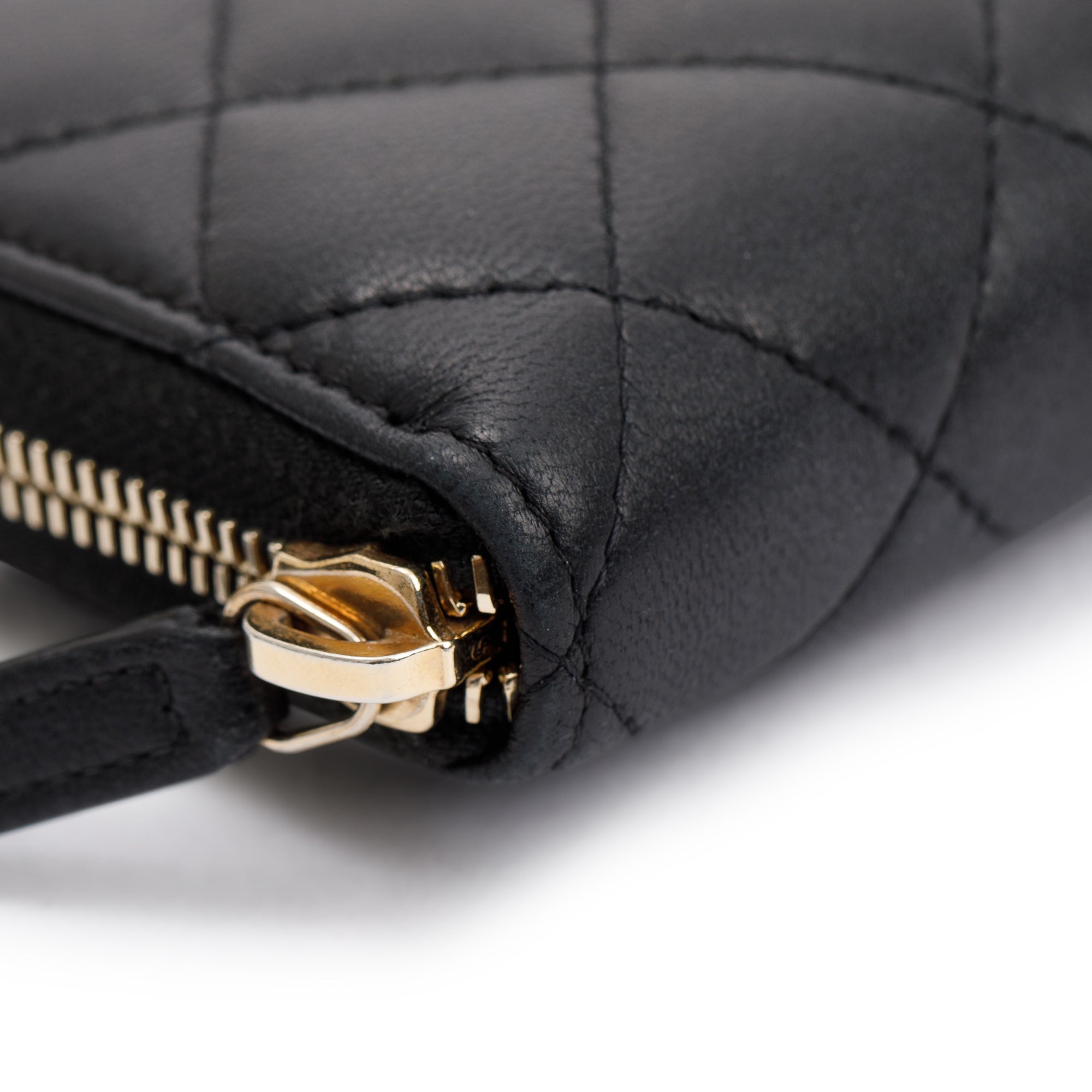 Chanel Black Lambskin Classic Long Zipped Wallet w/ Box & Authenticity Card