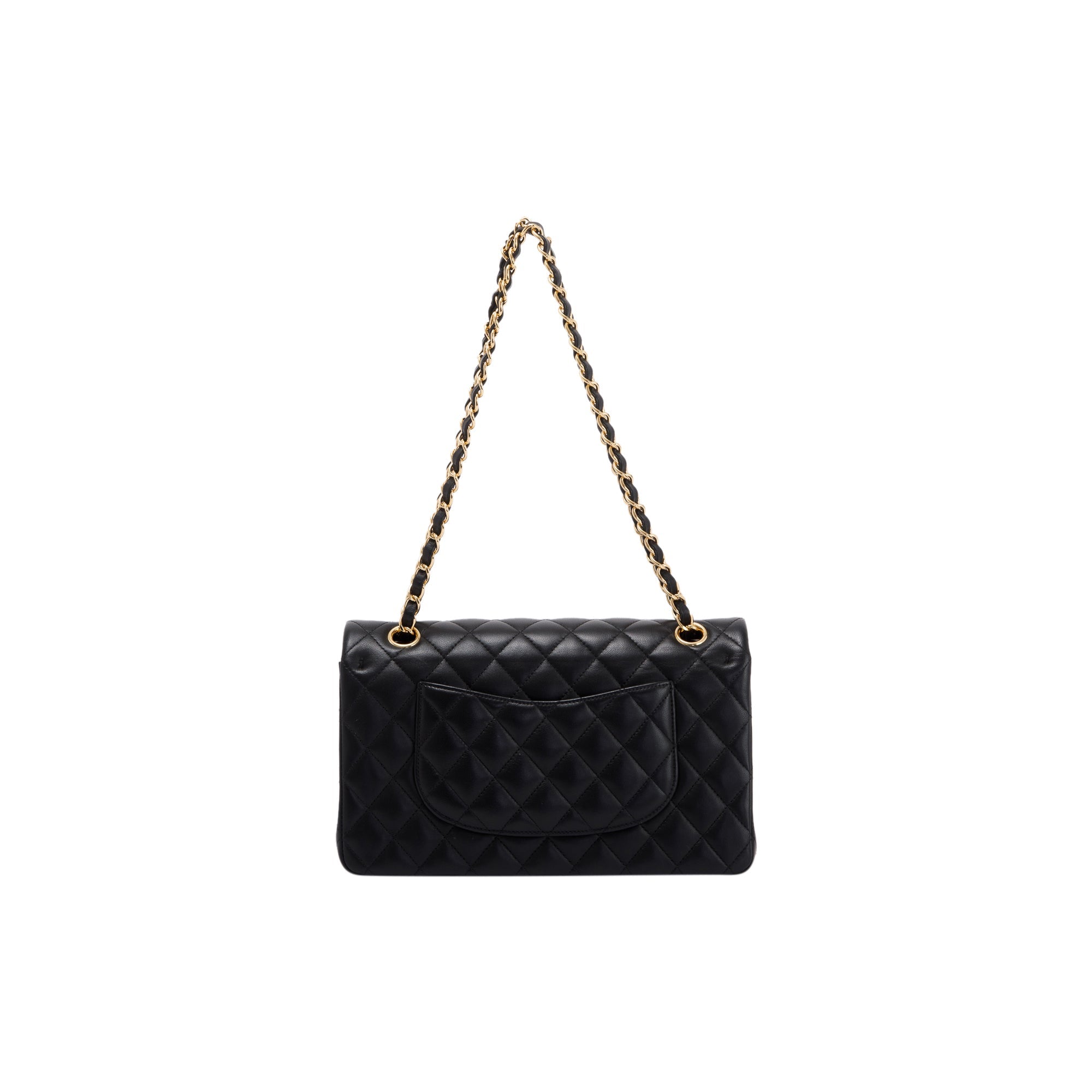 Chanel Black Lambskin Classic Medium Double Flap Bag
