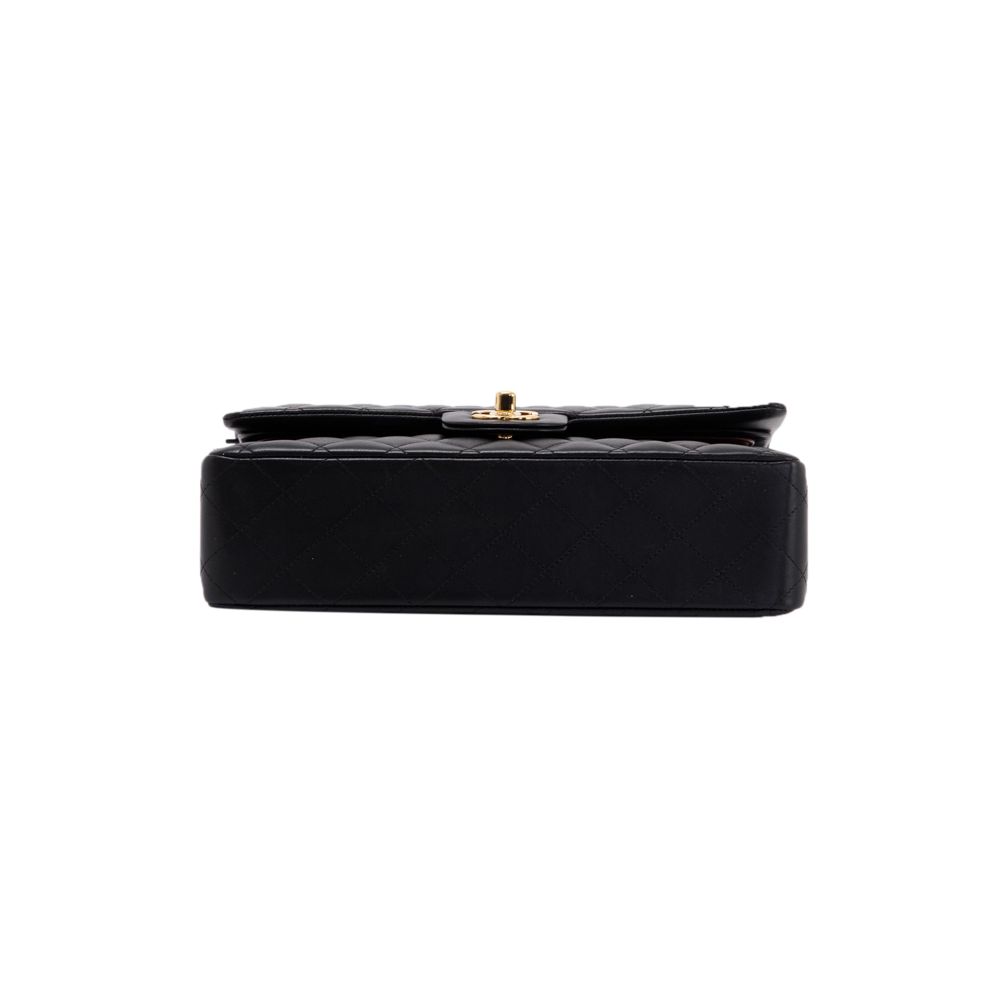 Chanel Black Lambskin Classic Medium Double Flap Bag