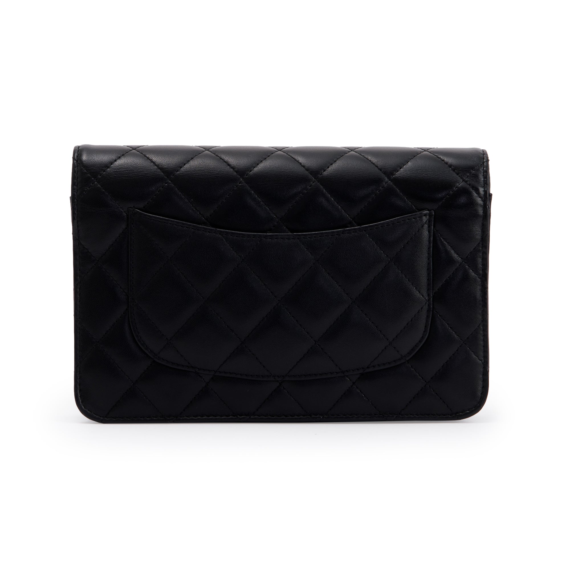 Chanel Black Lambskin Classic Wallet on Chain w/ Box & Authenticity Card