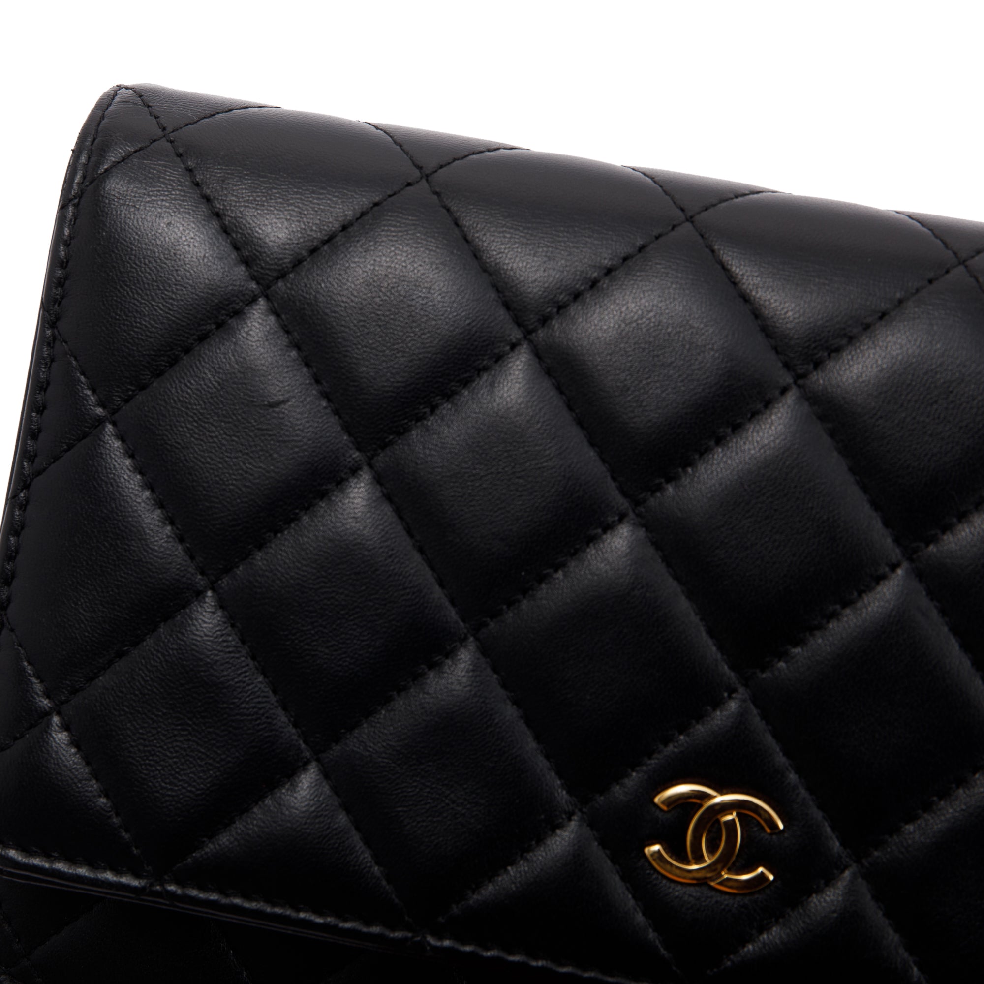 Chanel Black Lambskin Classic Wallet on Chain w/ Box & Authenticity Card