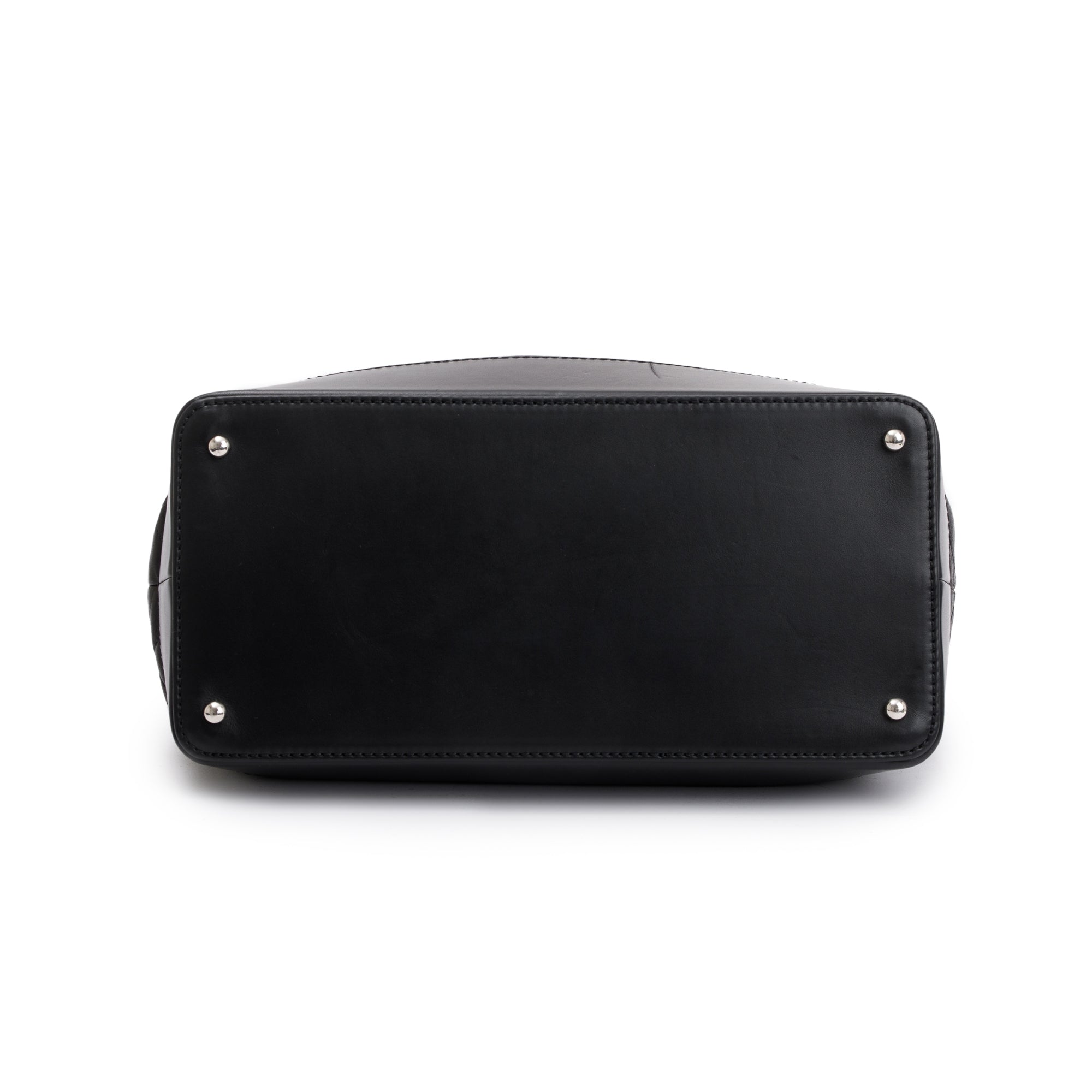 Chanel Black Lambskin Leather CC Soft Charm Tote