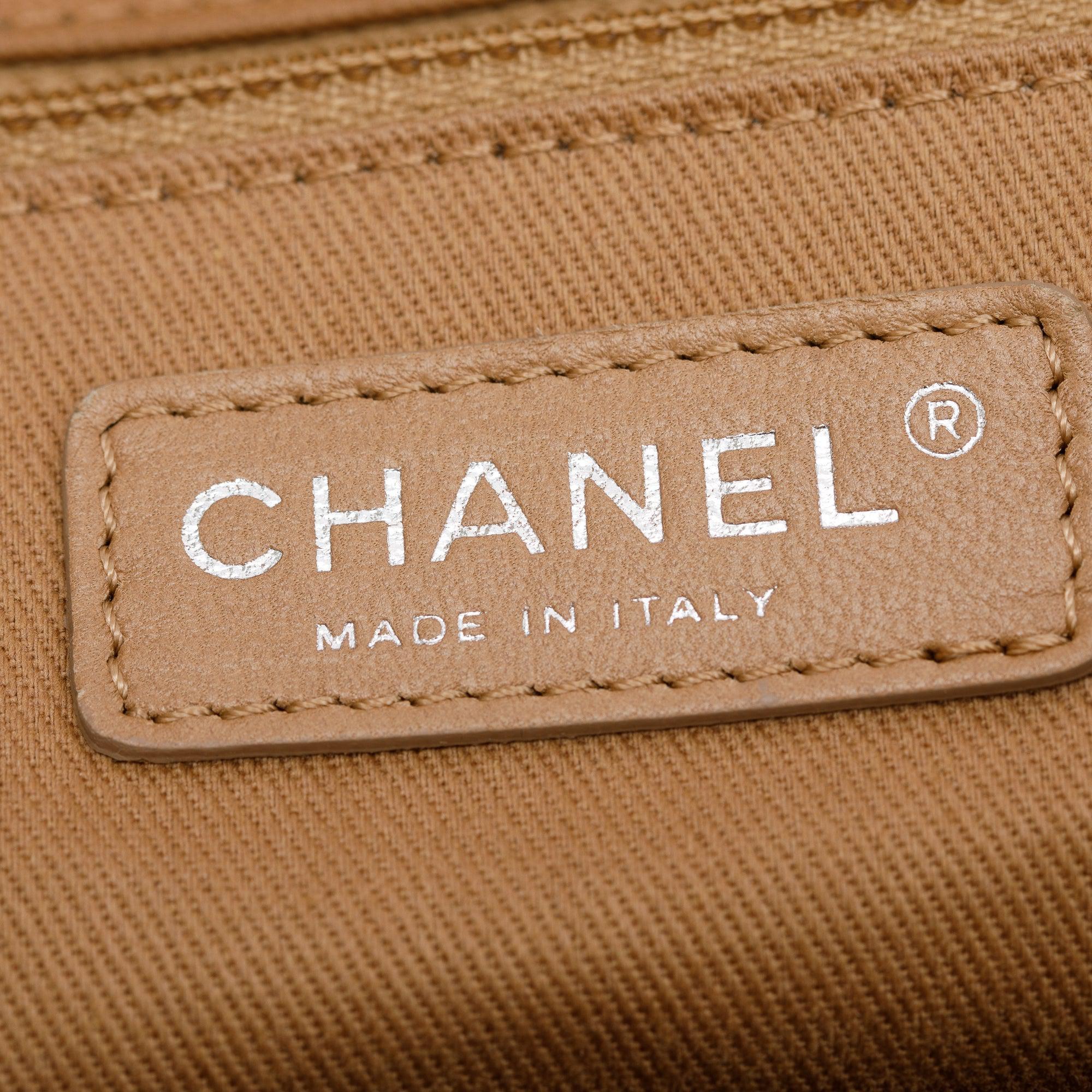 Chanel Black Lambskin Leather CC Soft Charm Tote