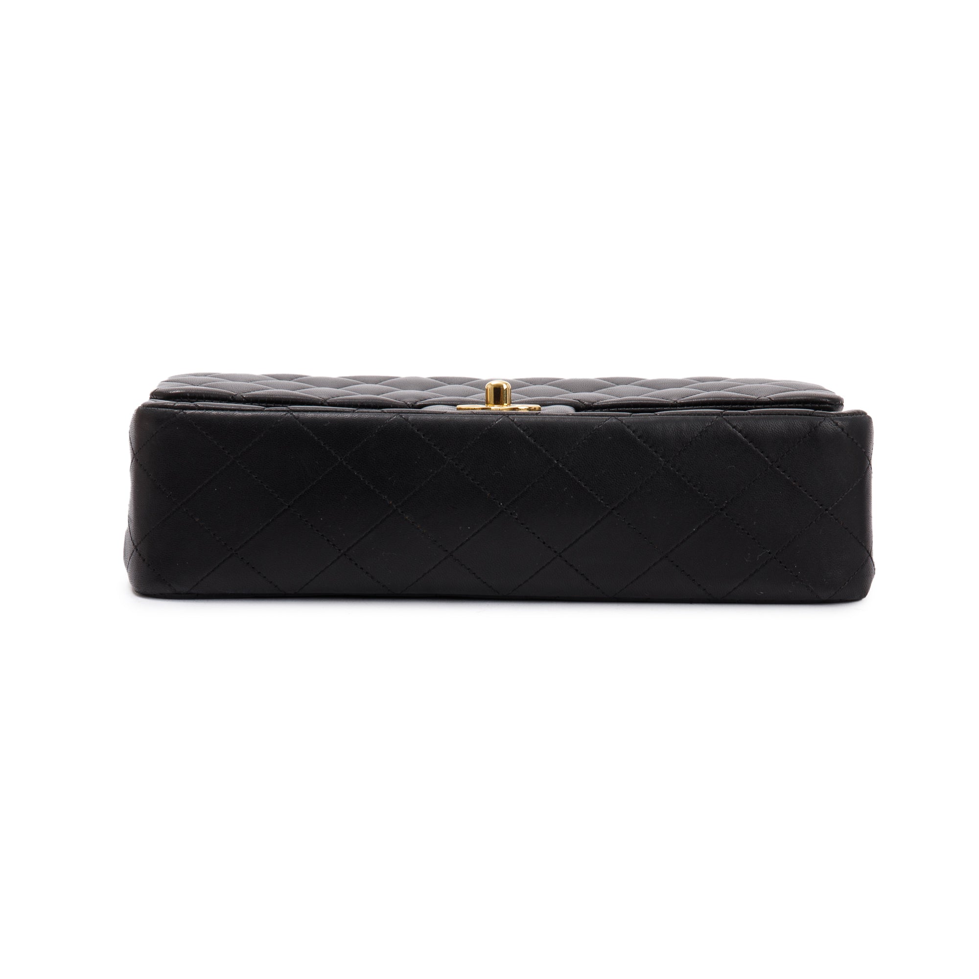 Chanel Black Lambskin Leather Classic Medium Double Flap Bag