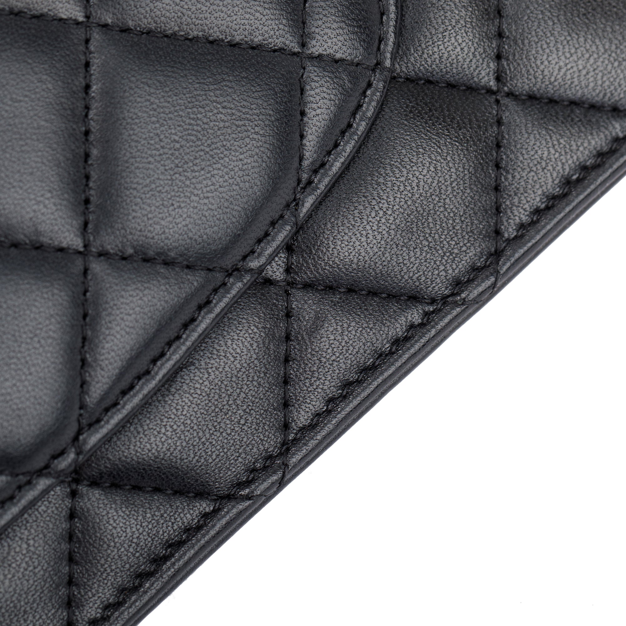 Chanel Black Lambskin Leather Classic Wallet on Chain w/ Box & Authenticity Card