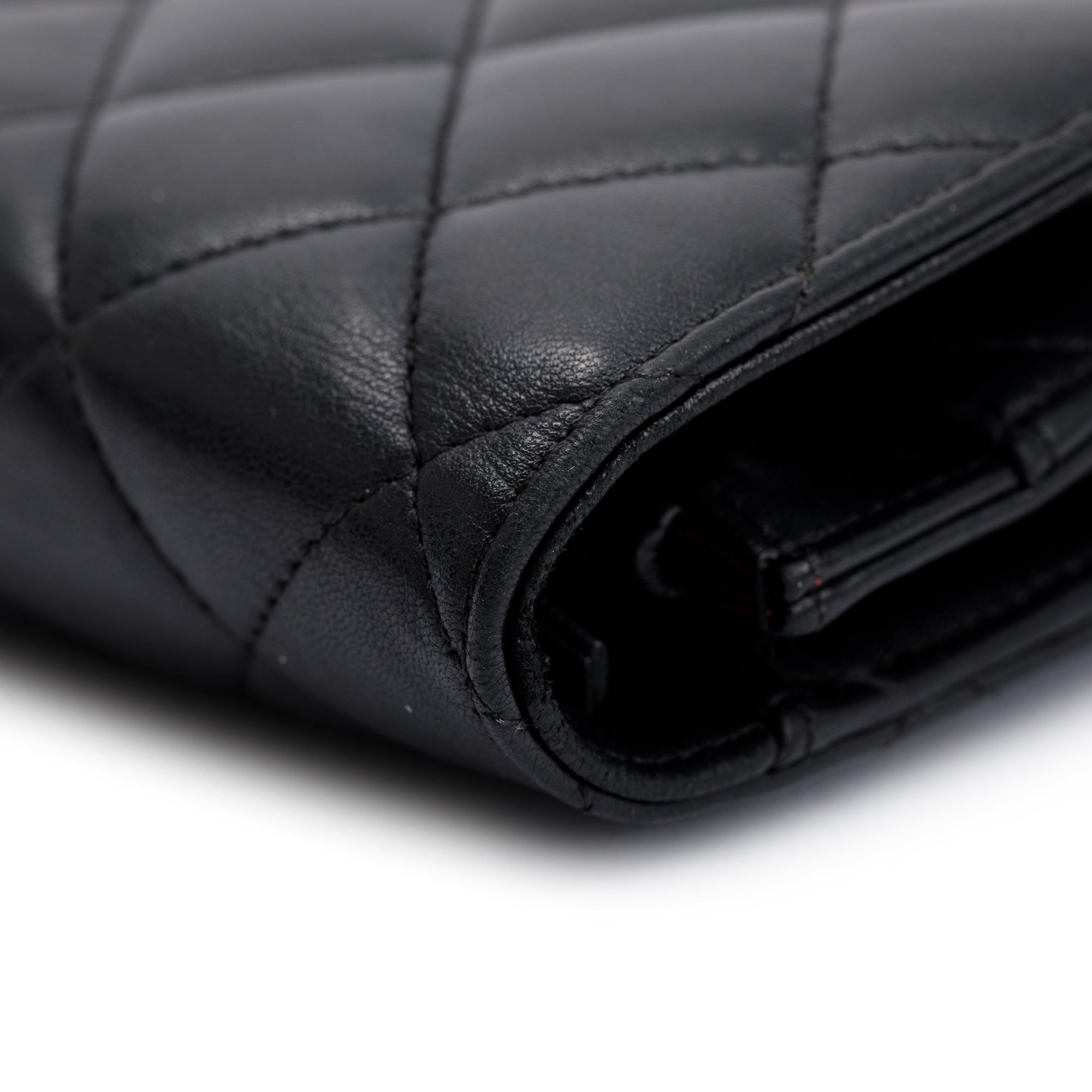 Chanel Black Lambskin Leather Classic Wallet on Chain w/ Box & Authenticity Card