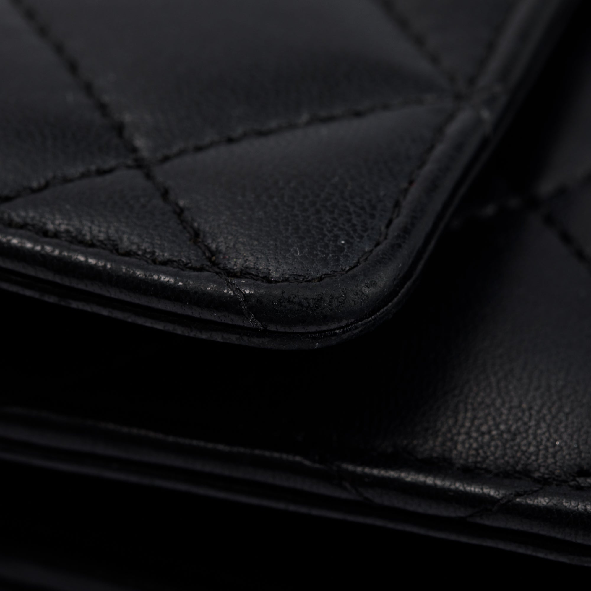 Chanel Black Lambskin Leather Classic Wallet on Chain w/ Box & Authenticity Card