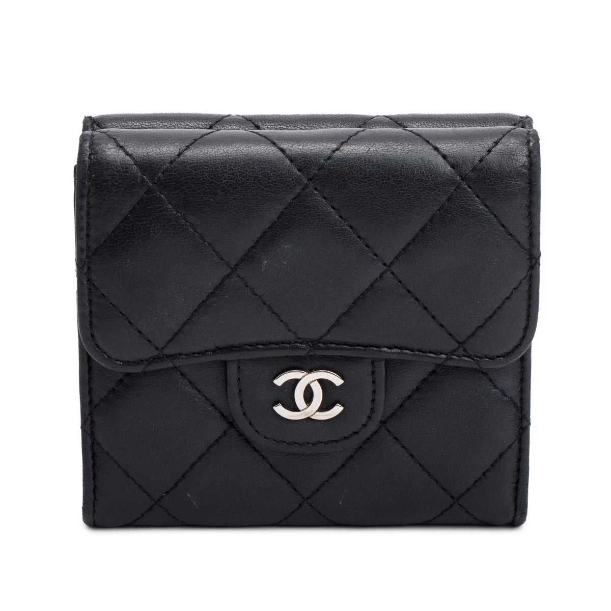 コレクション NOT FOR SALE NOVELTY Chanel mini wallet Chanel-Black-Lambskin-Leather-