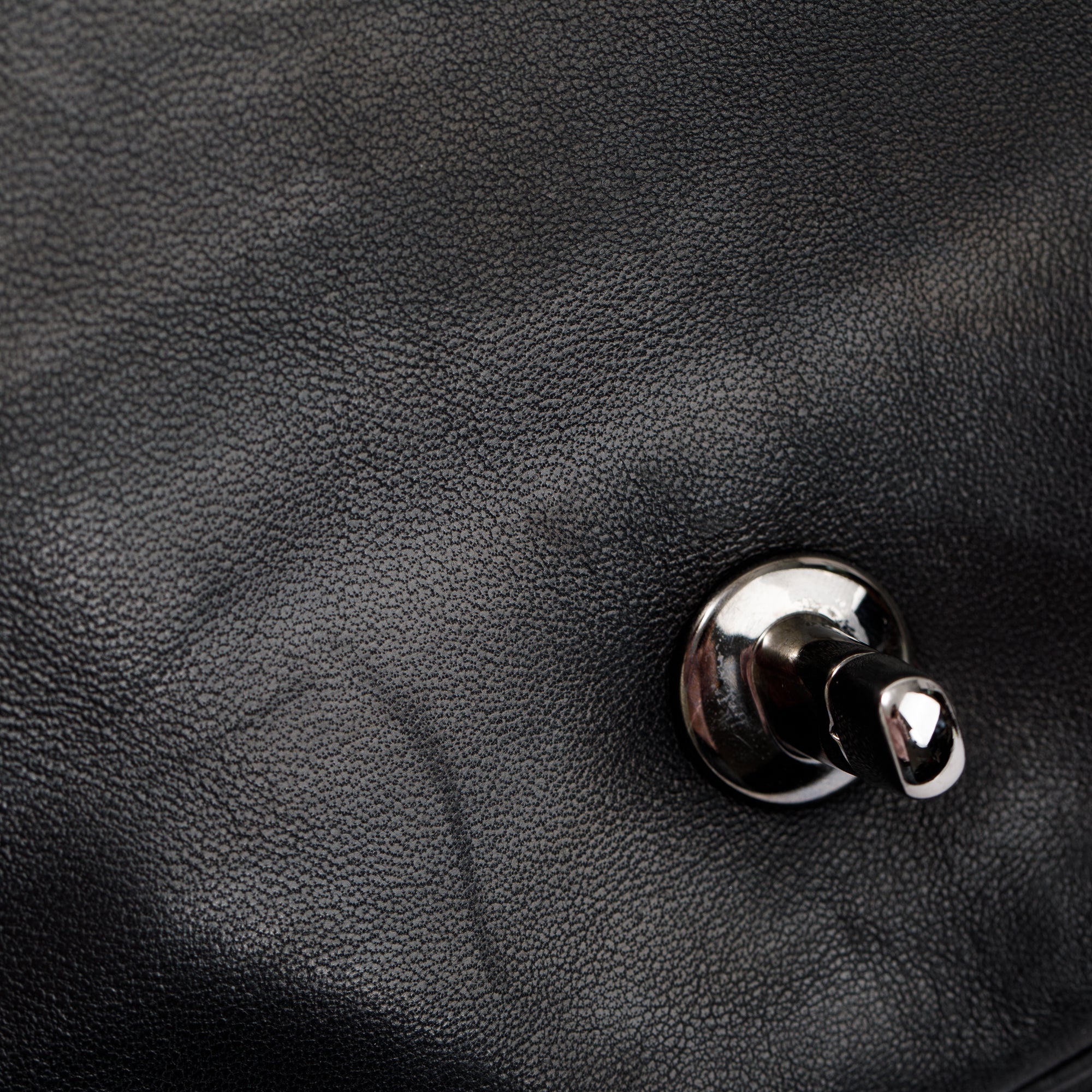 Chanel Black Lambskin Leather Tweed Camellia Petals Flap Bag