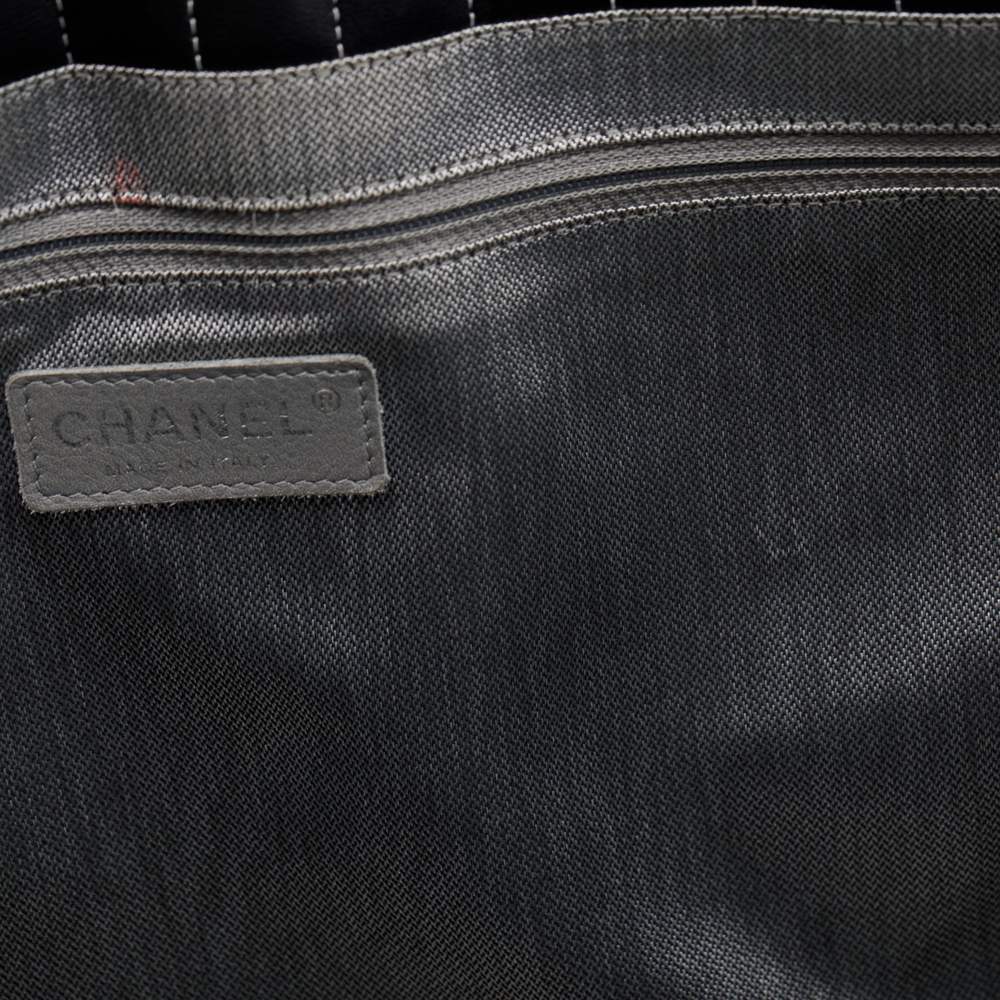 Chanel Black Lambskin Mademoiselle Ligne Tote w/ Box