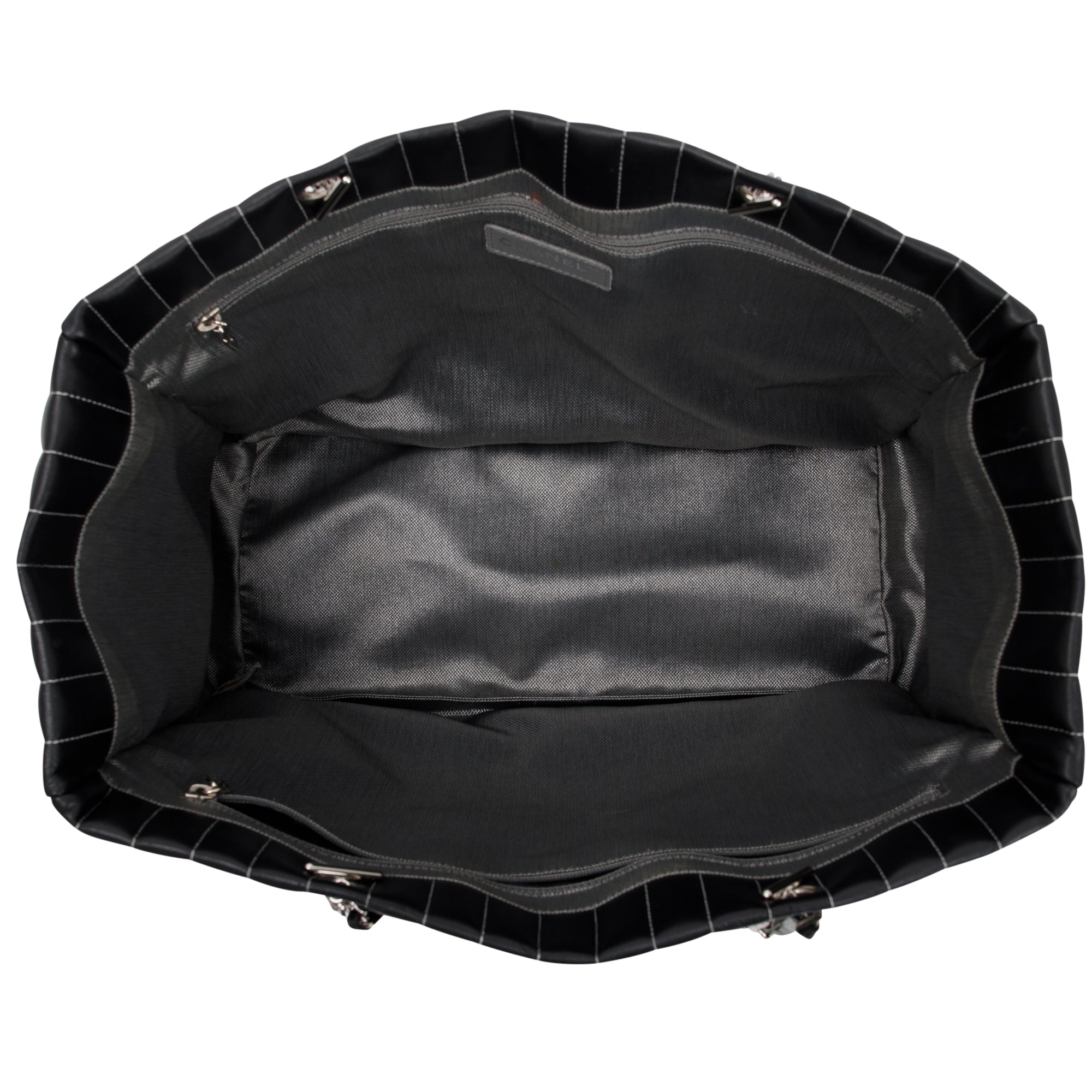 Chanel Black Lambskin Mademoiselle Ligne Tote w/ Box