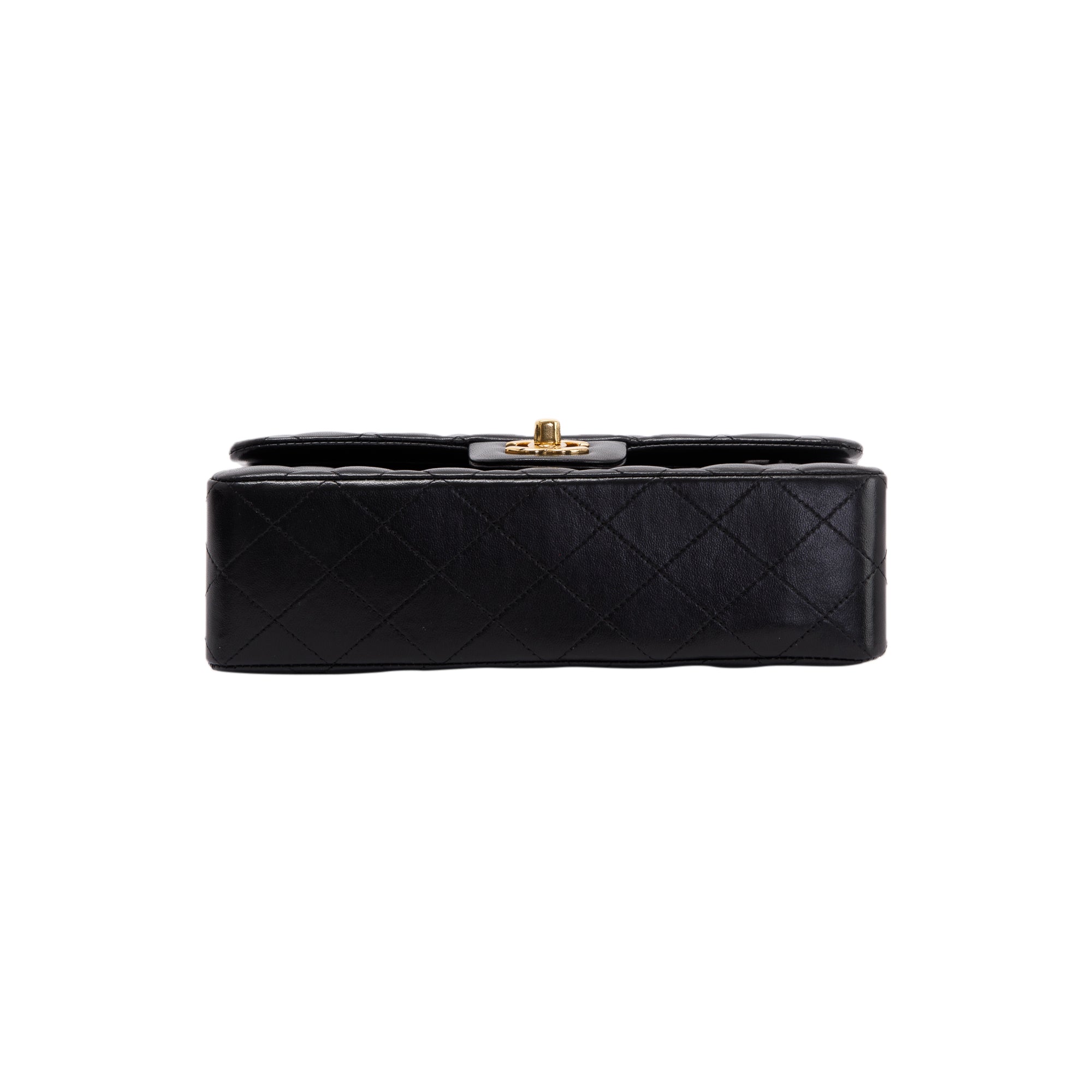 Chanel Black Lambskin Small Classic Double Flap Bag
