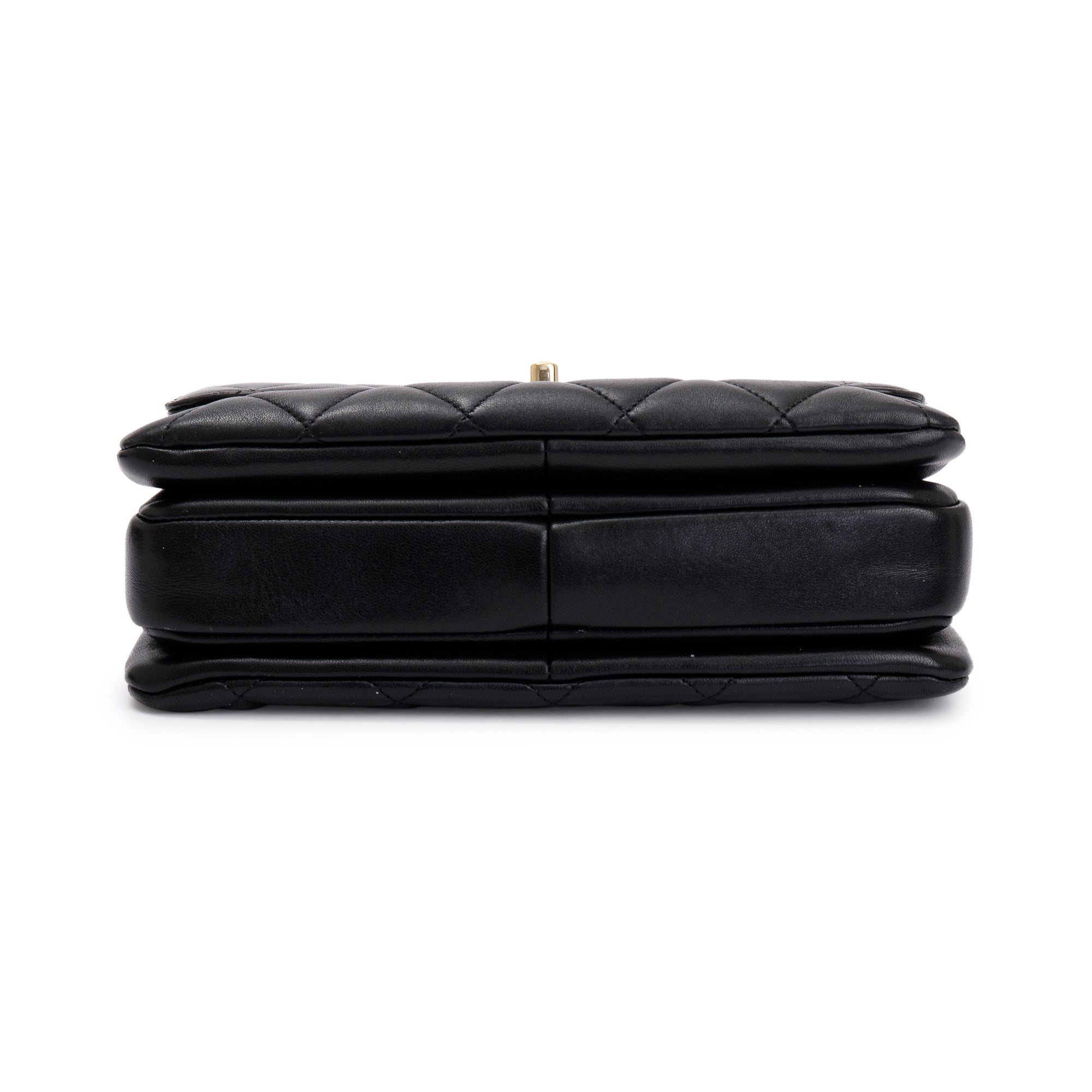 Chanel Black Lambskin Trendy CC Small Top Handle Flap Bag