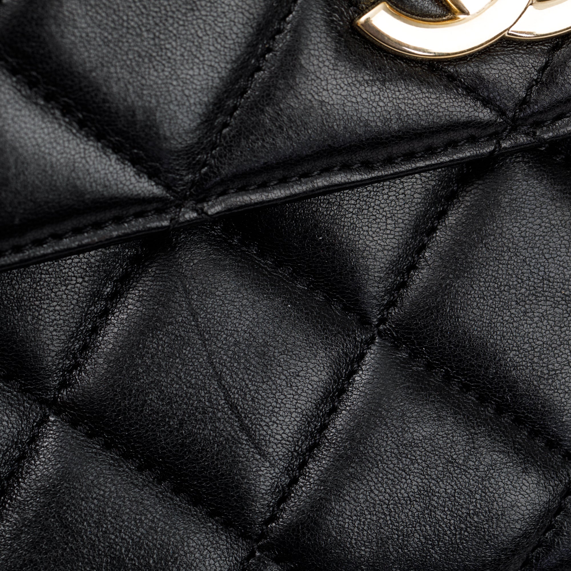 Chanel Black Lambskin Trendy CC Small Top Handle Flap Bag