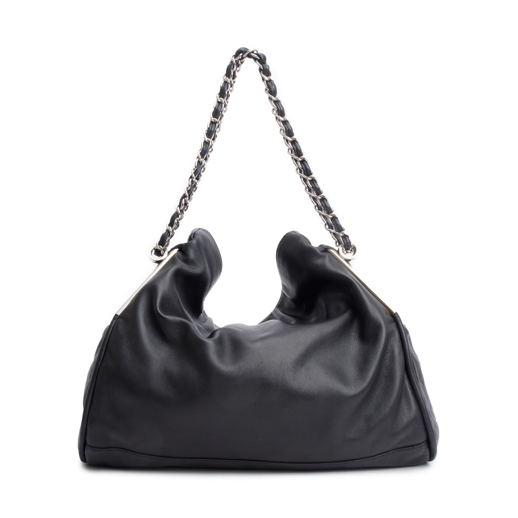 Chanel Black Leather Large Ultimate Soft Hobo Bag