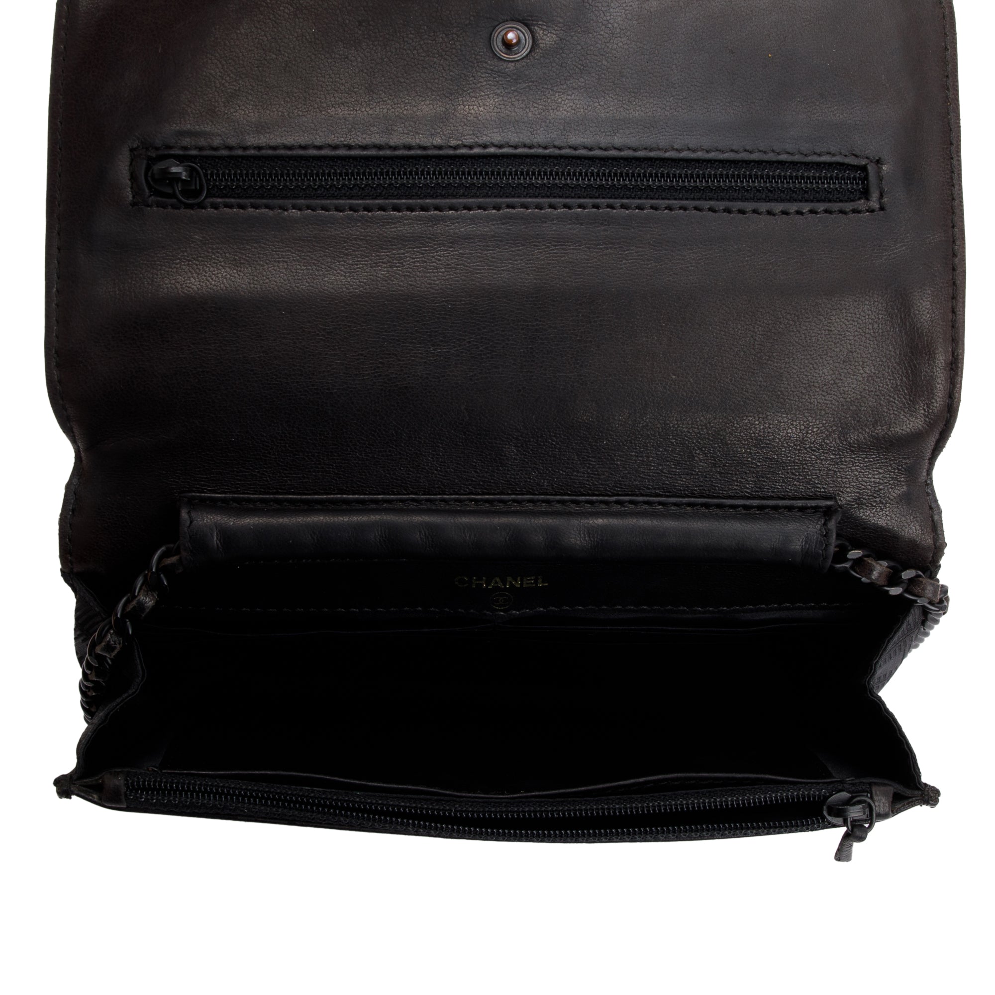 Chanel Black Nylon Travel Ligne Wallet on Chain