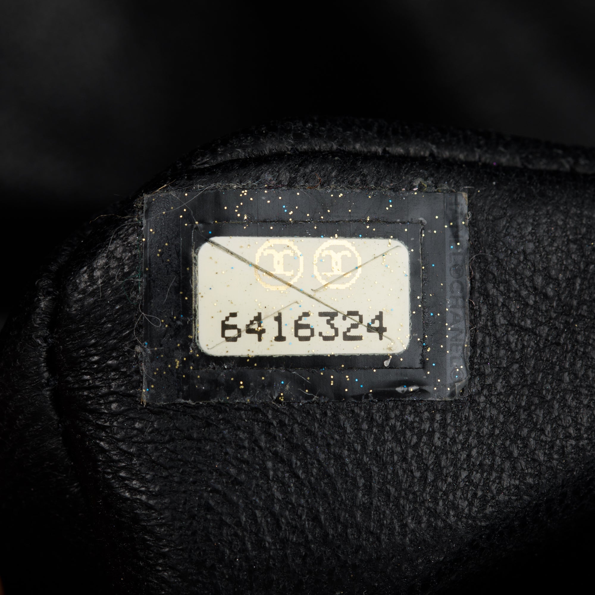 Chanel Black Patent Leather Chocolate Bar E/W Flap Bag w/ Authenticity Card