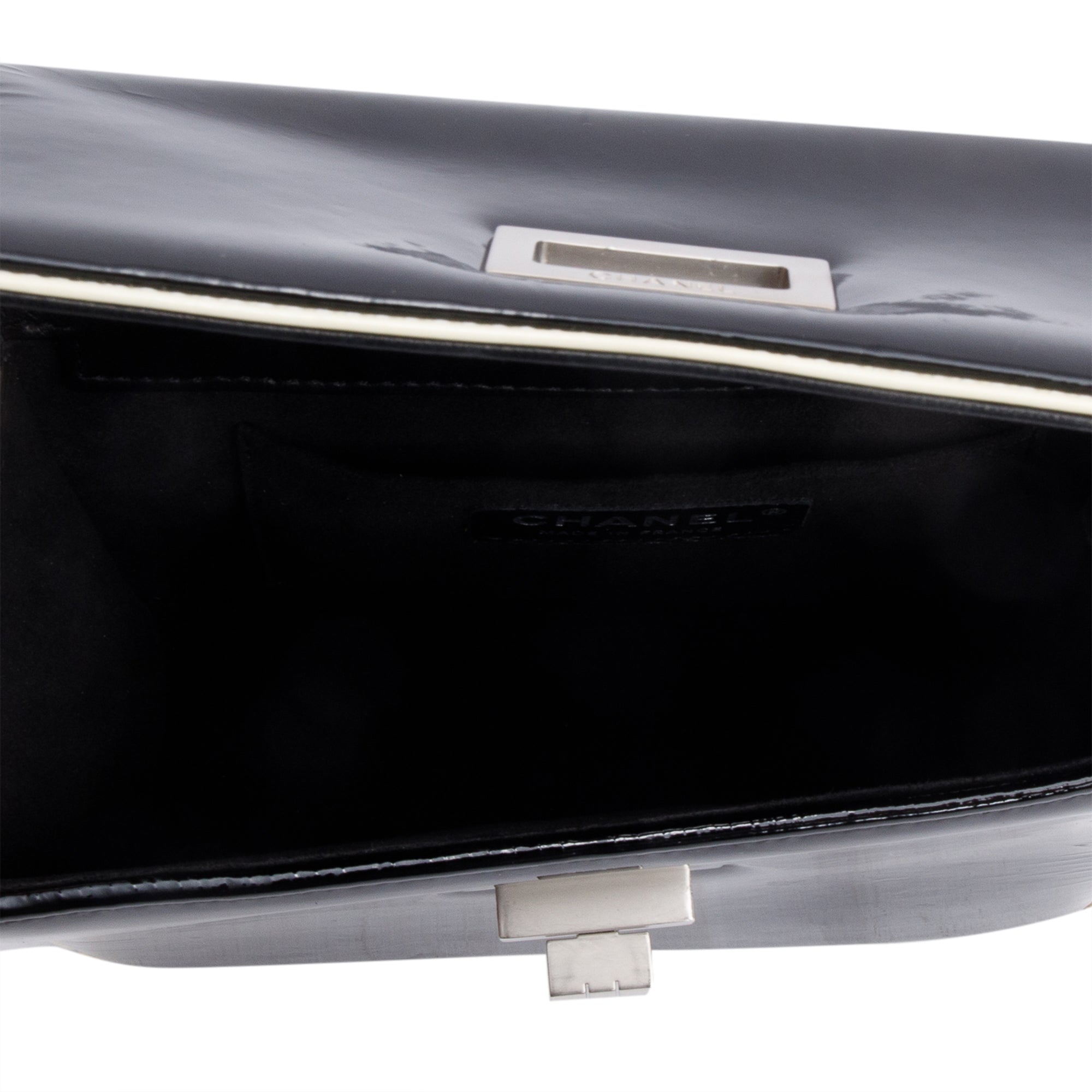 Chanel Black Patent Leather Reissue Square Flap Bag w/ Box & Authenticity Card