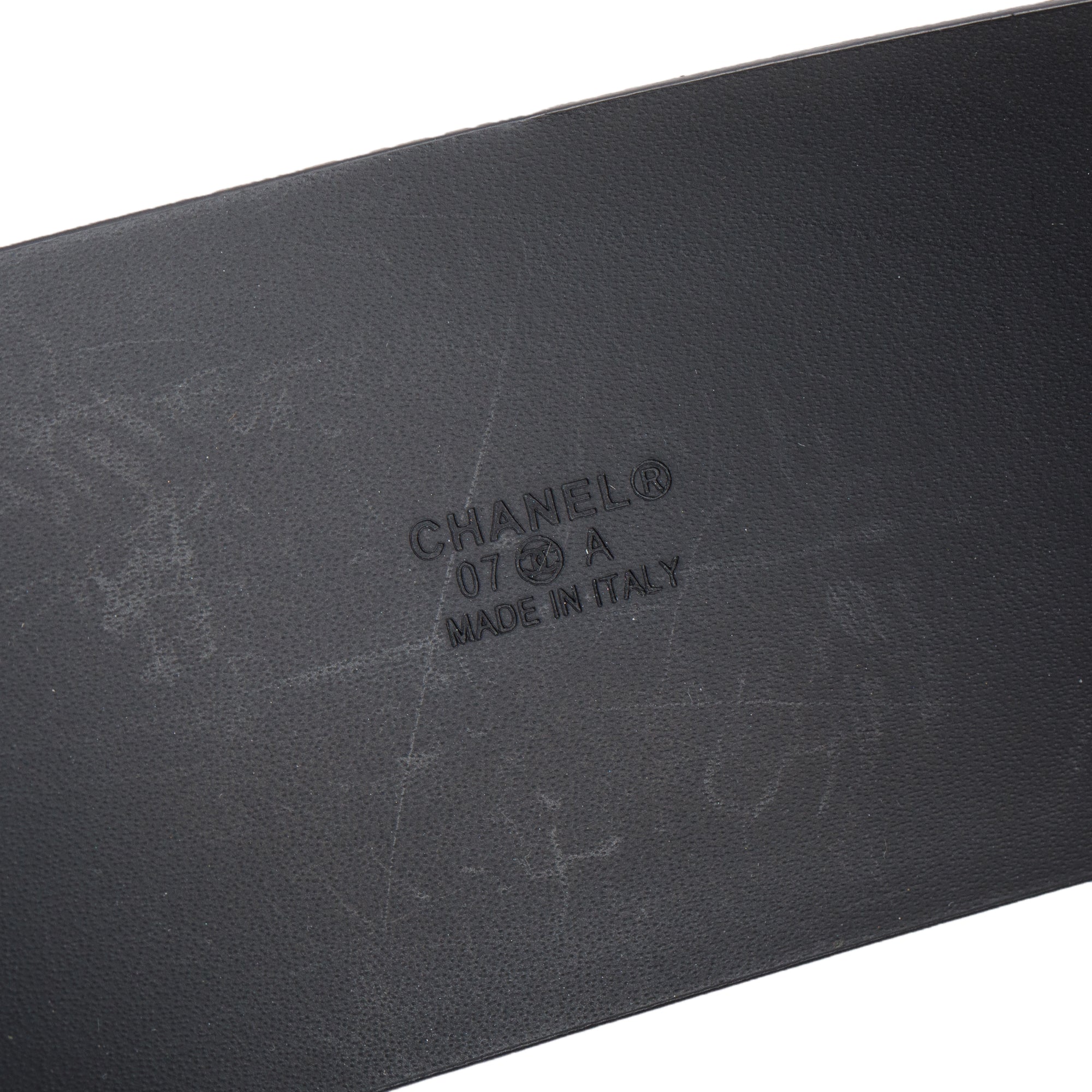 Chanel Black Patent Leather Resin Buckle Belt 75 30