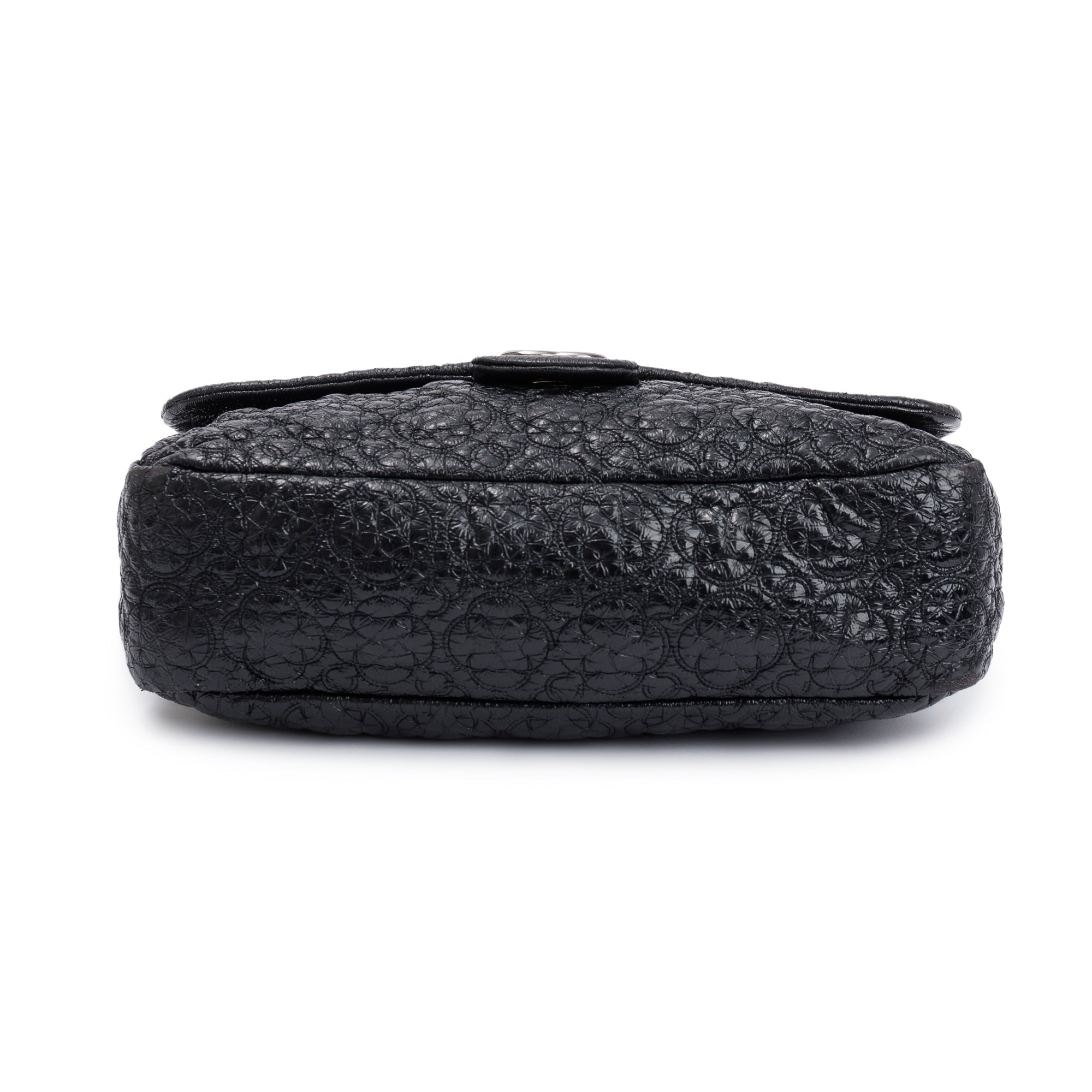 Chanel Black Patent Leather Rock In Moscow Flap Bag