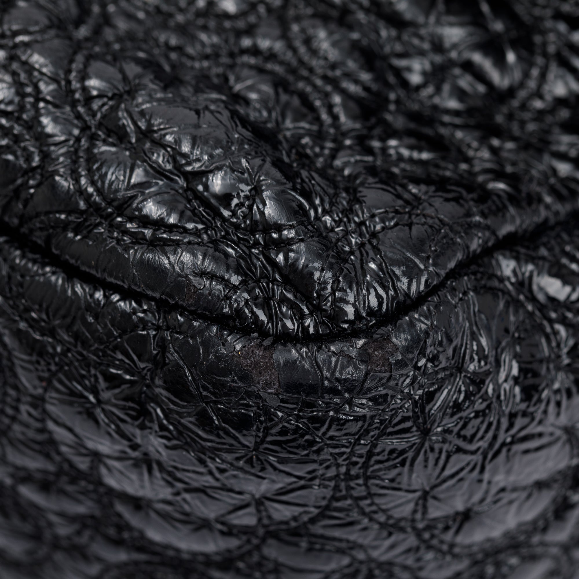 Chanel Black Patent Leather Rock In Moscow Flap Bag