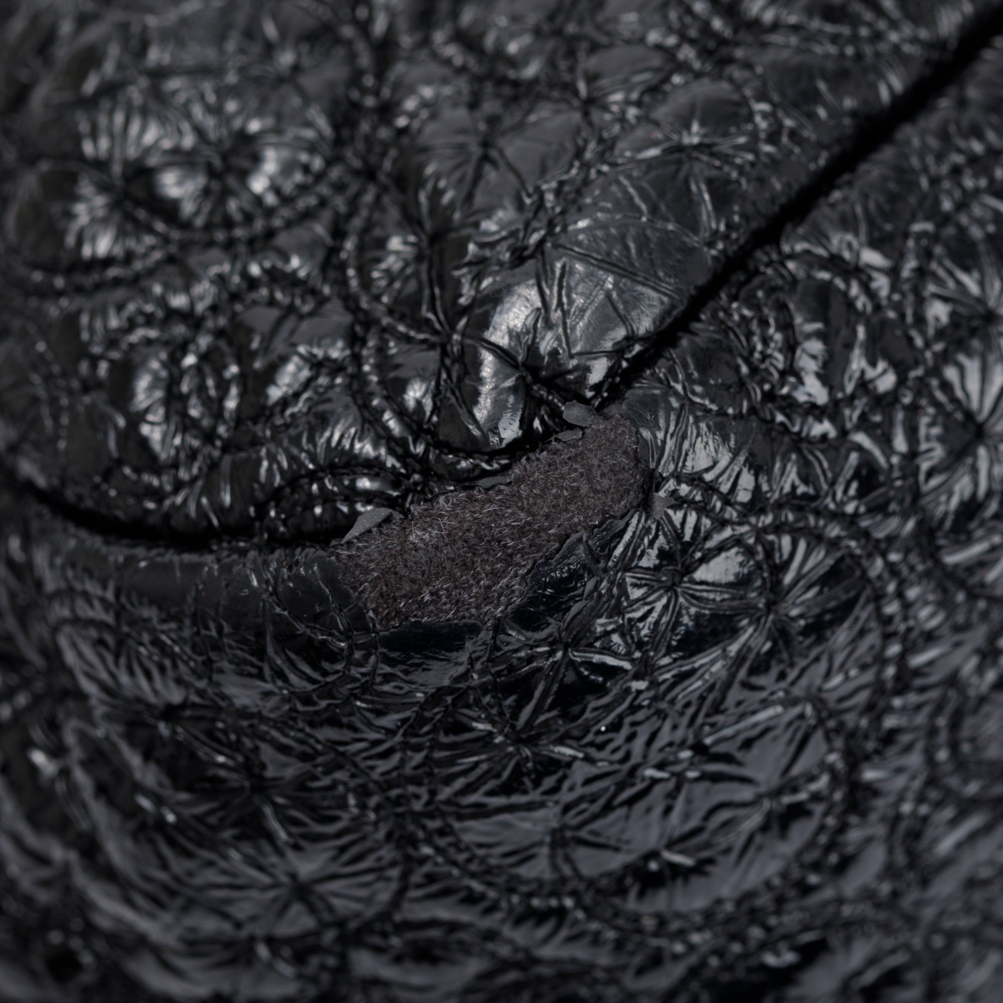 Chanel Black Patent Leather Rock In Moscow Flap Bag