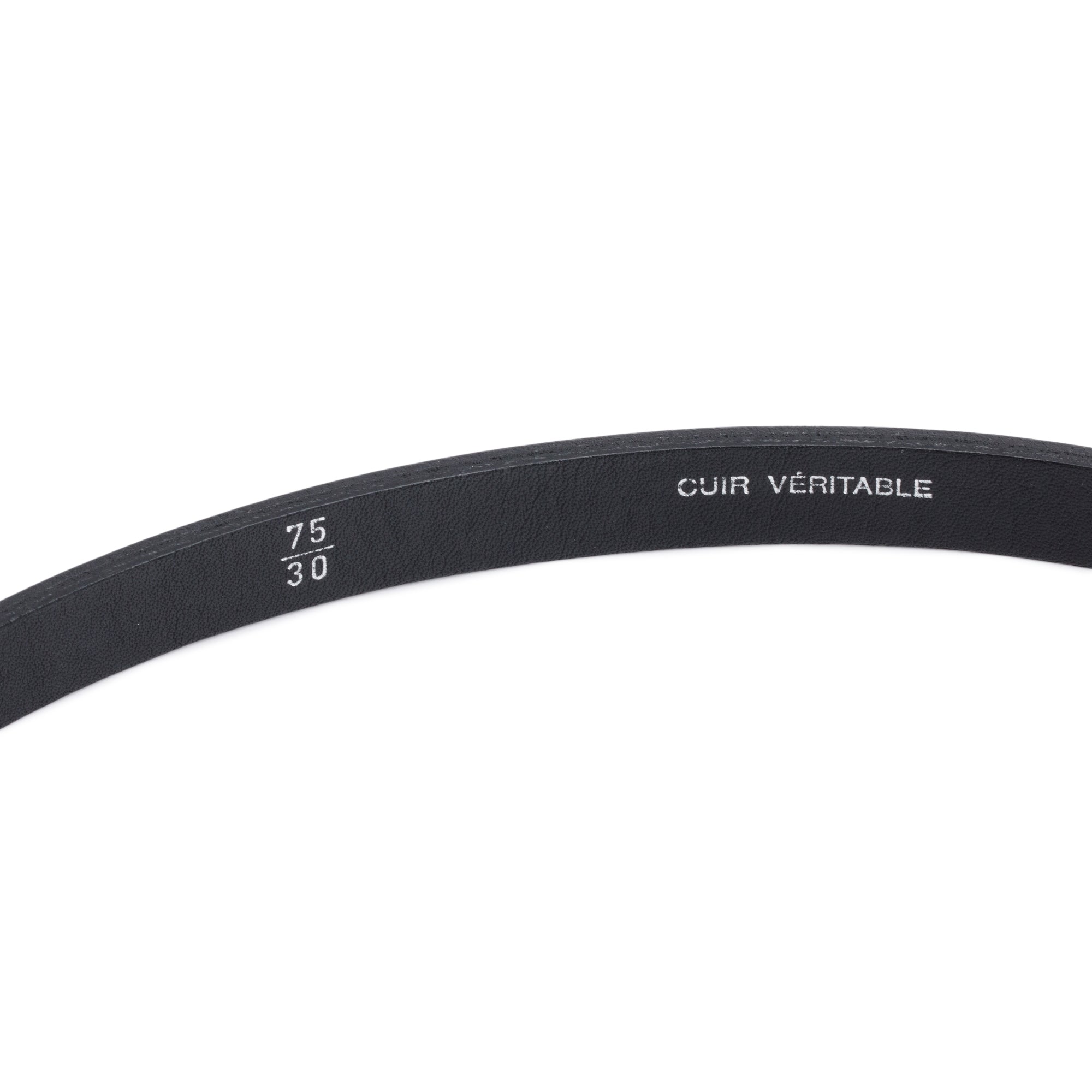 Chanel Black Patent Leather Strass Buckle Skinny Belt 75 30 w/ Box