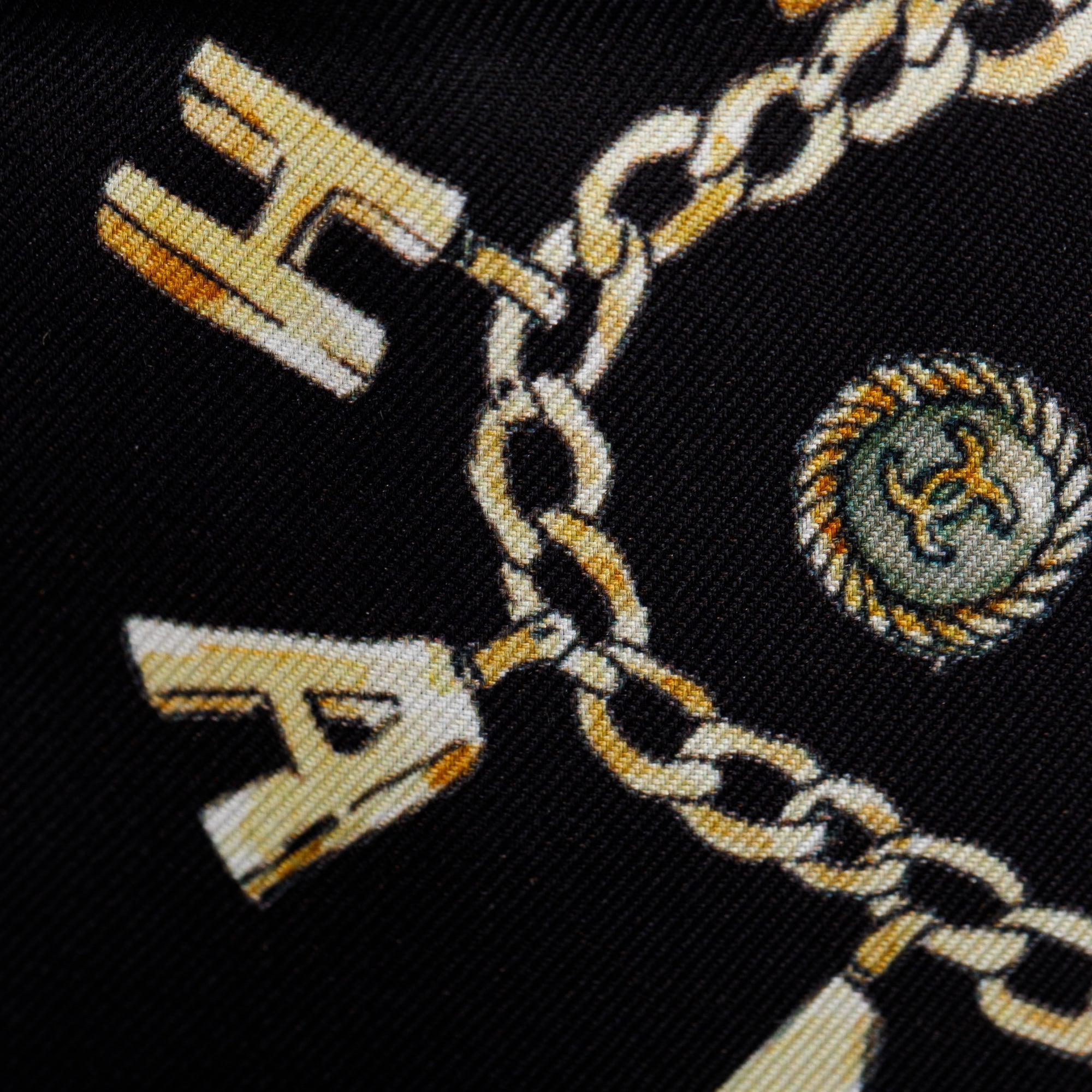 Chanel Black Printed CC Twill Silk Tie w/ Box