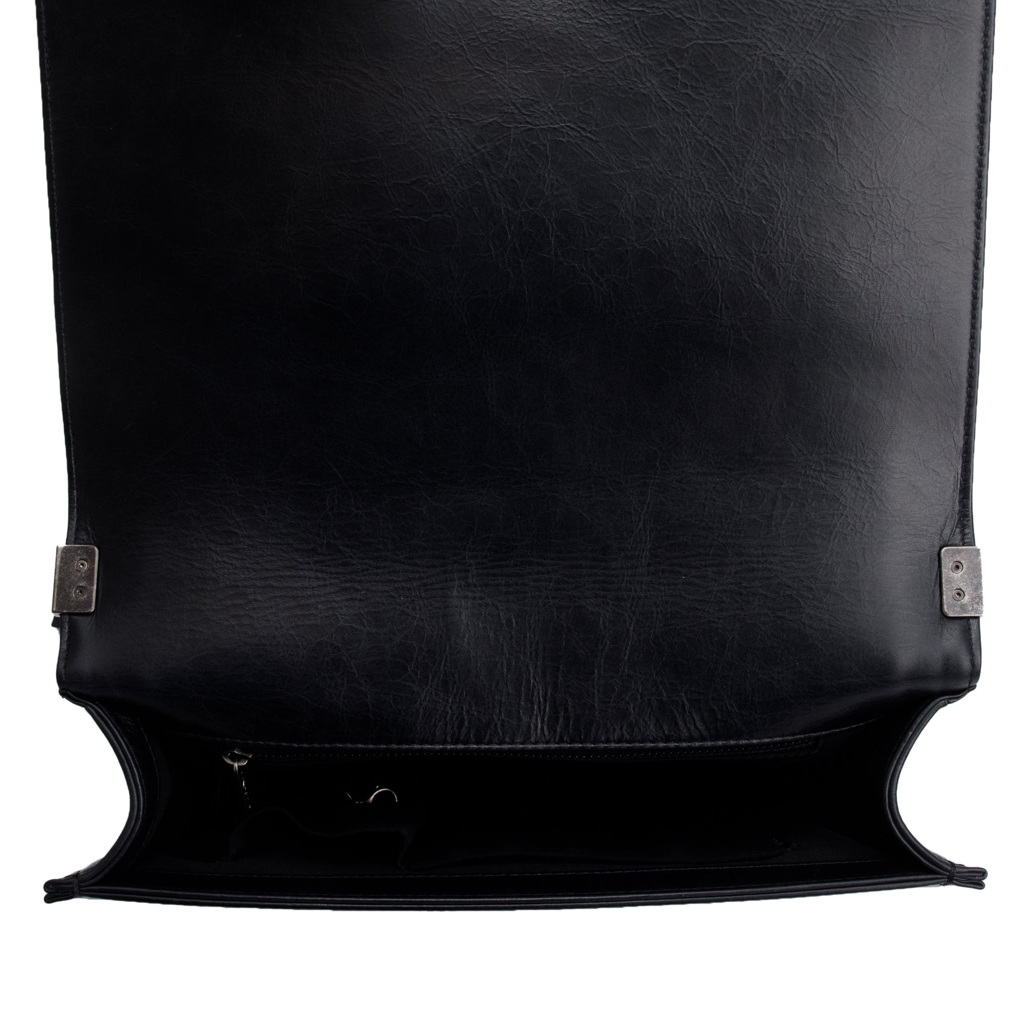 Chanel Black Quilted Aged Calfskin XL Boy Bag w/ Authenticity Card