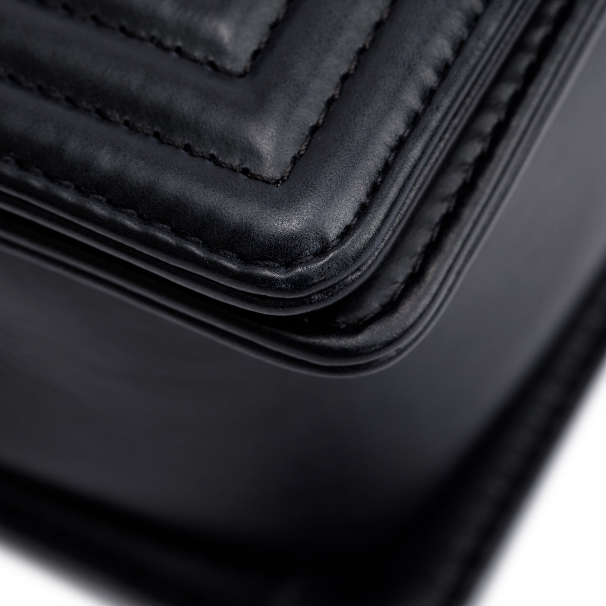 Chanel Black Quilted Aged Calfskin XL Boy Bag w/ Authenticity Card