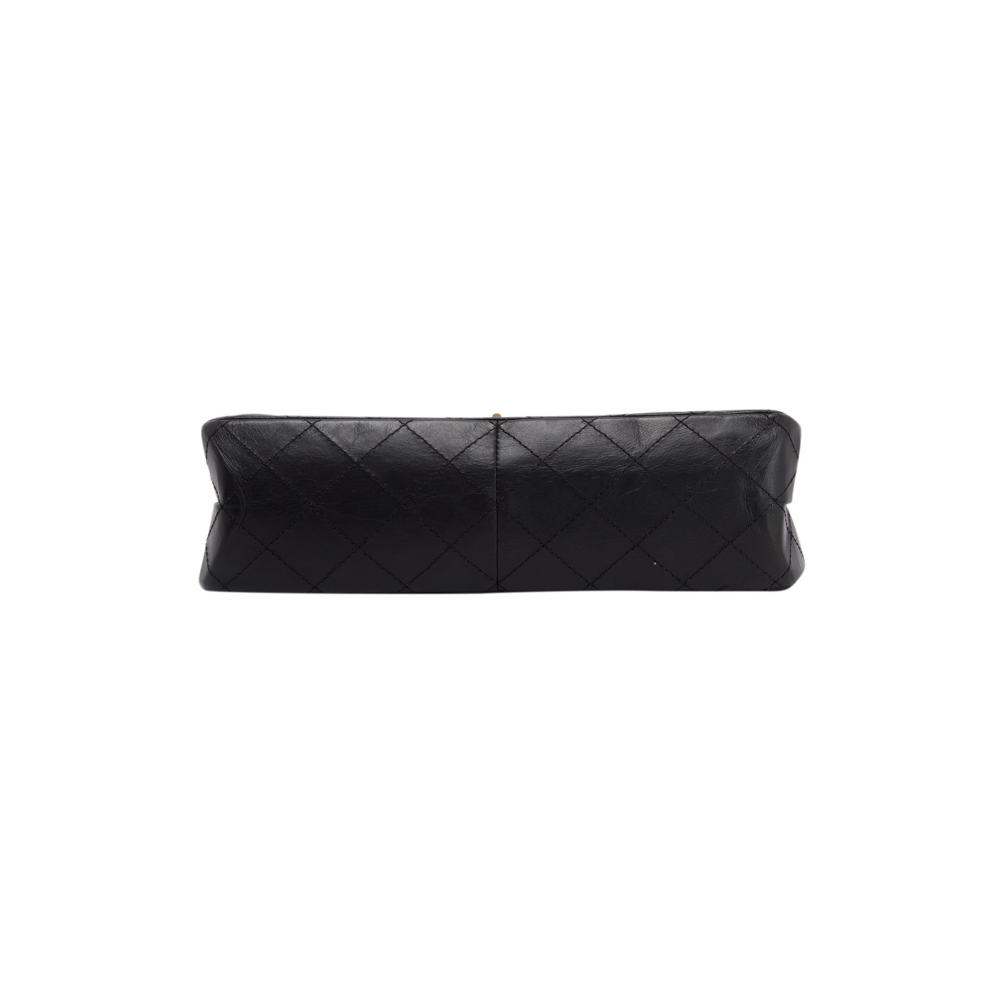 Chanel Black Quilted Calfskin Leather 2.55 Reissue 227 Double Flap Bag w/ Authenticity Card